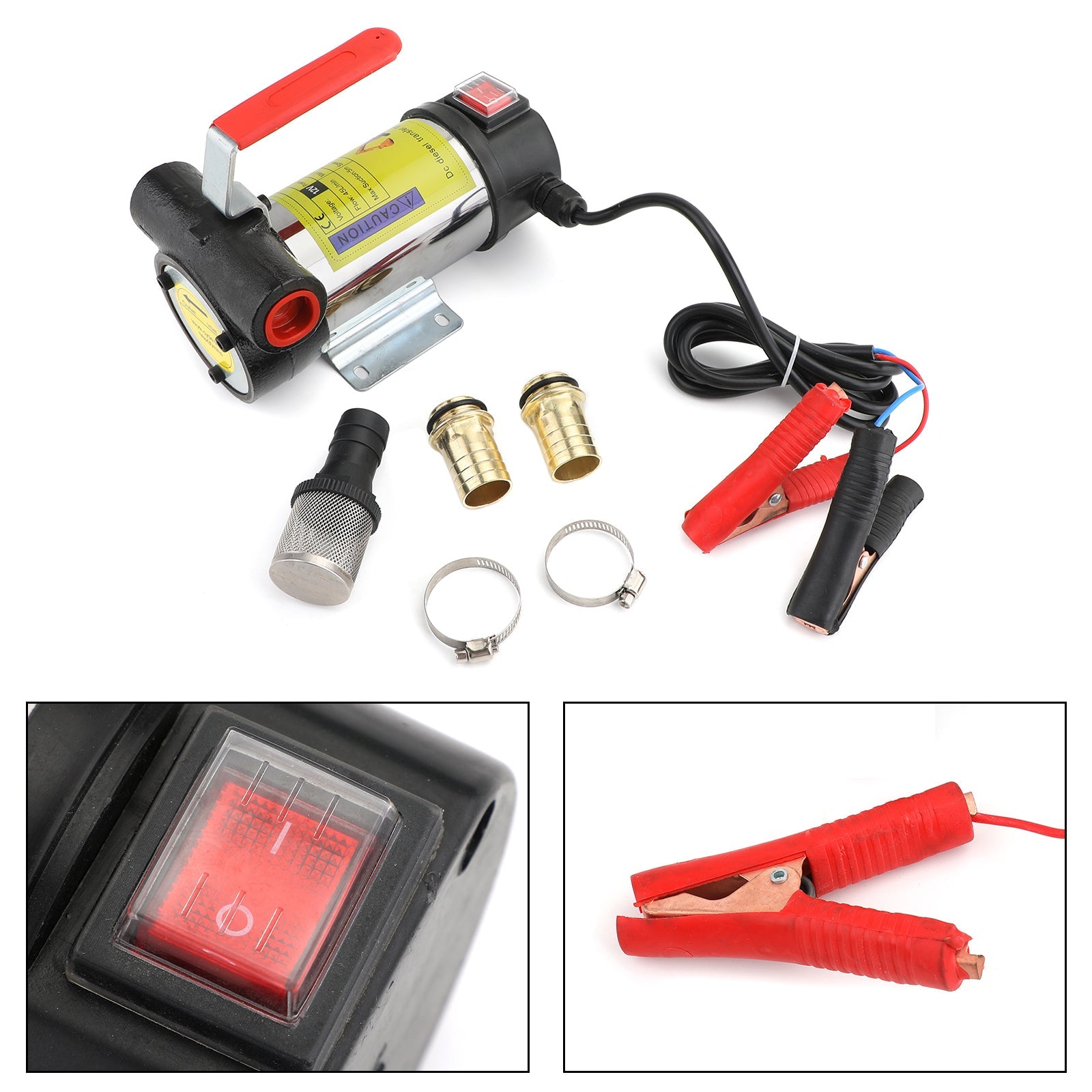 Portable 12V DC Electric Fuel Transfer Pump Kerosene Oil Diesel Commercial Auto