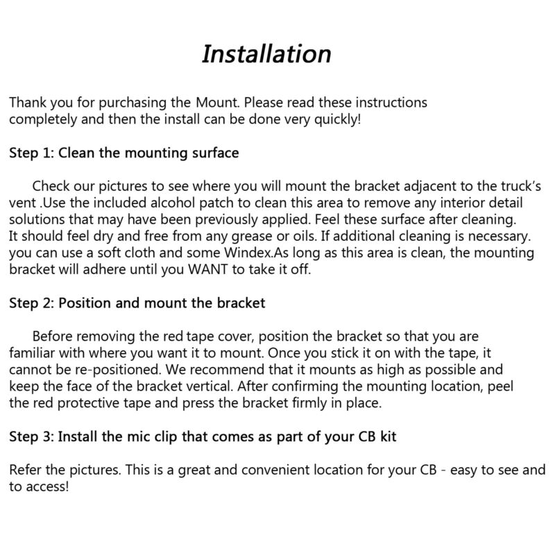 CB Radio Versamount Mount Soporte versátil 75WXST para Dodge Ram 1500 2500 09-16