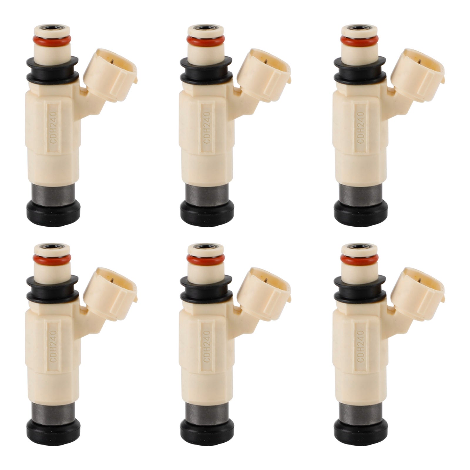 thumbnail image 2 of 6 Pack Fuel Injectors For Yamaha F200 F225 (4-Stroke) - 69J-13761-00-00 - 4-Hole 2 of 5