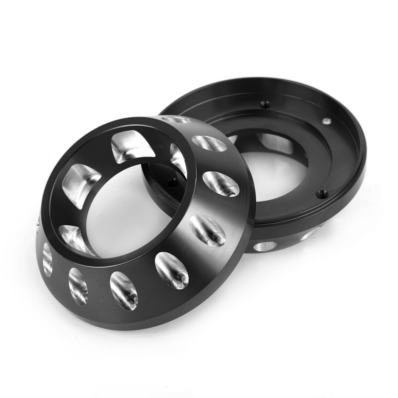 CNC Exhaust Bottom End Caps Black Fit for Ducati Scrambler 1100 Sport Special Generic
