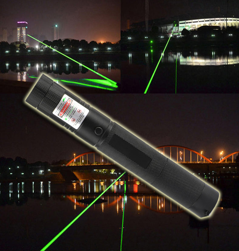 500Mile Lightweight 532nm 303 Green Laser Pointer Visible Beam Light Lazer Pen+18650+Charger