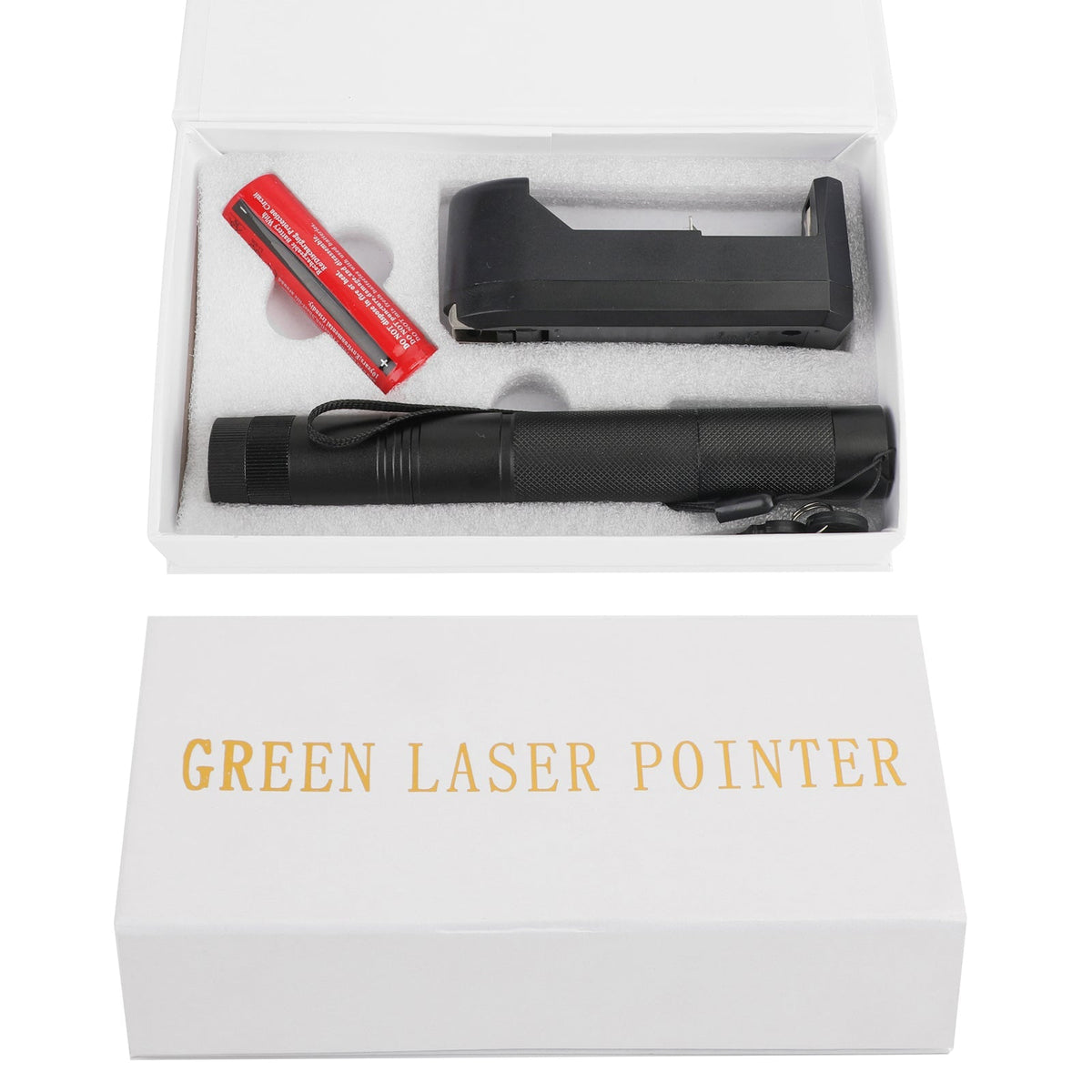 500Mile Lightweight 532nm 303 Green Laser Pointer Visible Beam Light Lazer Pen+18650+Charger