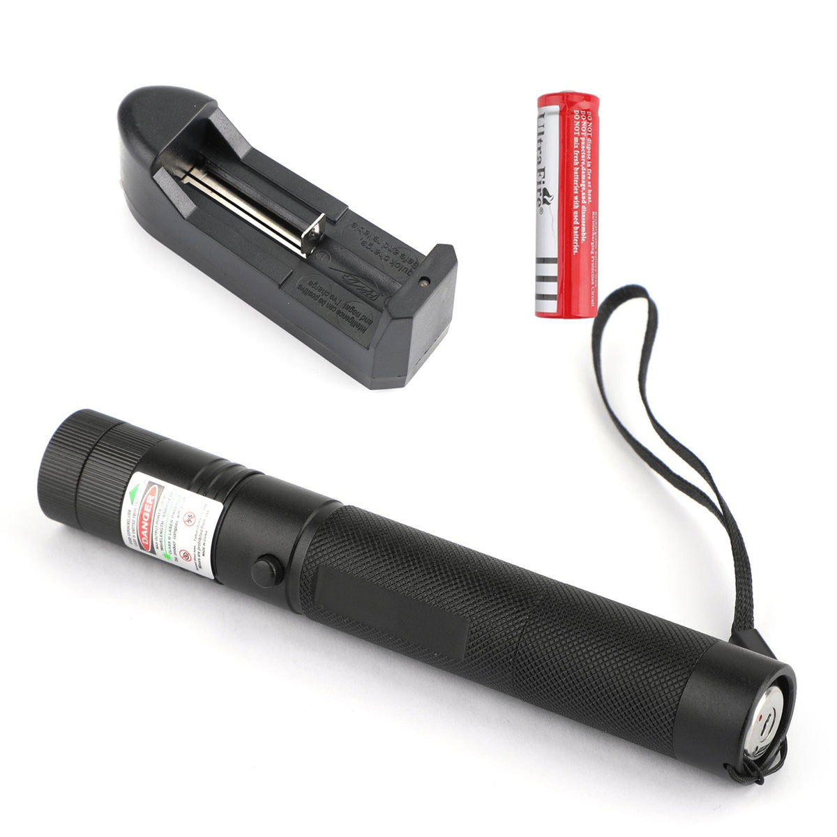 500Mile Lightweight 532nm 303 Green Laser Pointer Visible Beam Light Lazer Pen+18650+Charger