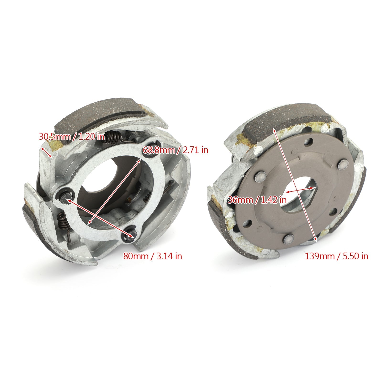 Linhai ATV BigHorn Goon Aeolus 260 300 제네릭용 습식 클러치 슈 캐리어 어셈블리(스프링 포함)