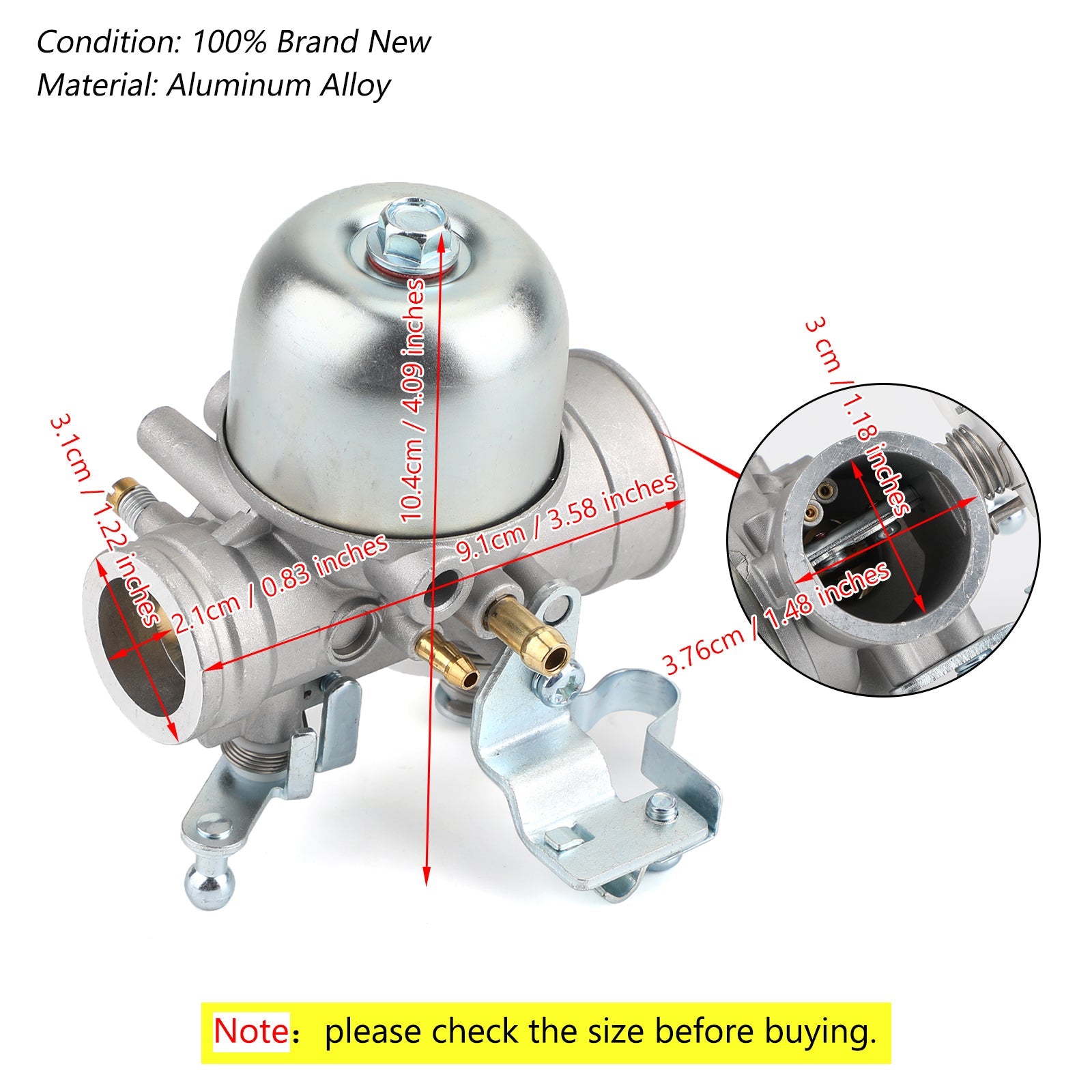 Carburetor Carb for Yamaha G1 Golf Carts 1983-1989 J24-14101-00 J24-14101-01 Generic