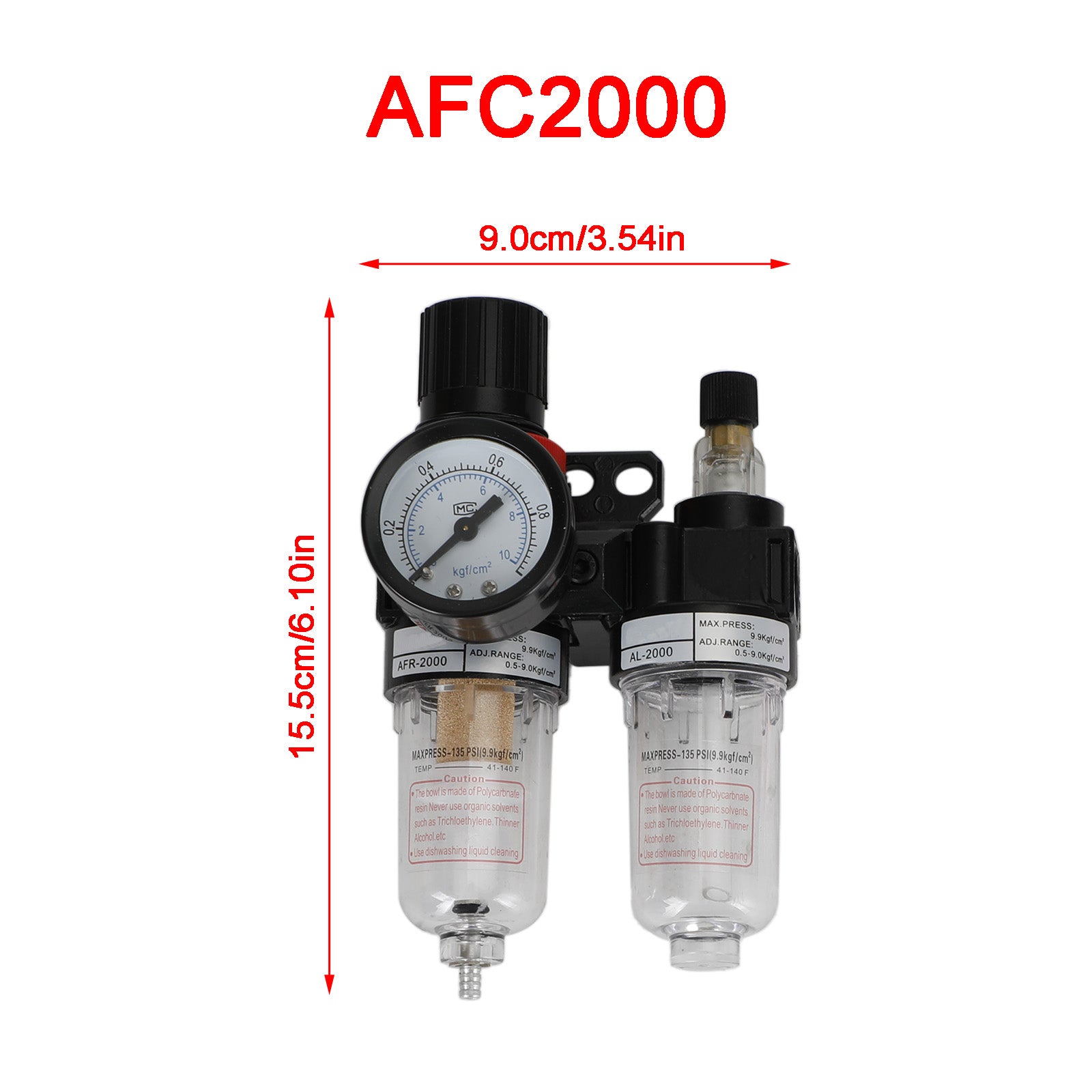 Air Compressor Oil Water Separator Filter Regulator Trap For AFR2000 AL2000