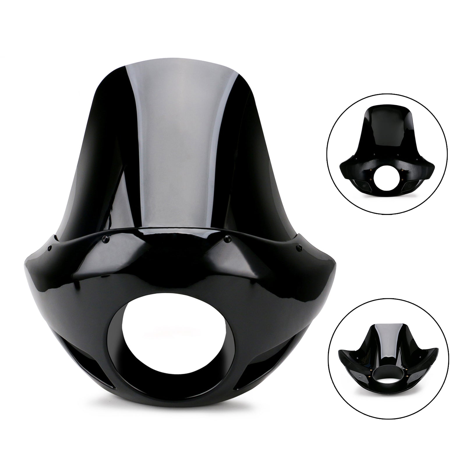 35mm-49mm Forks Most 5.75" Headlights Dyna Windshield Headlight Fairing