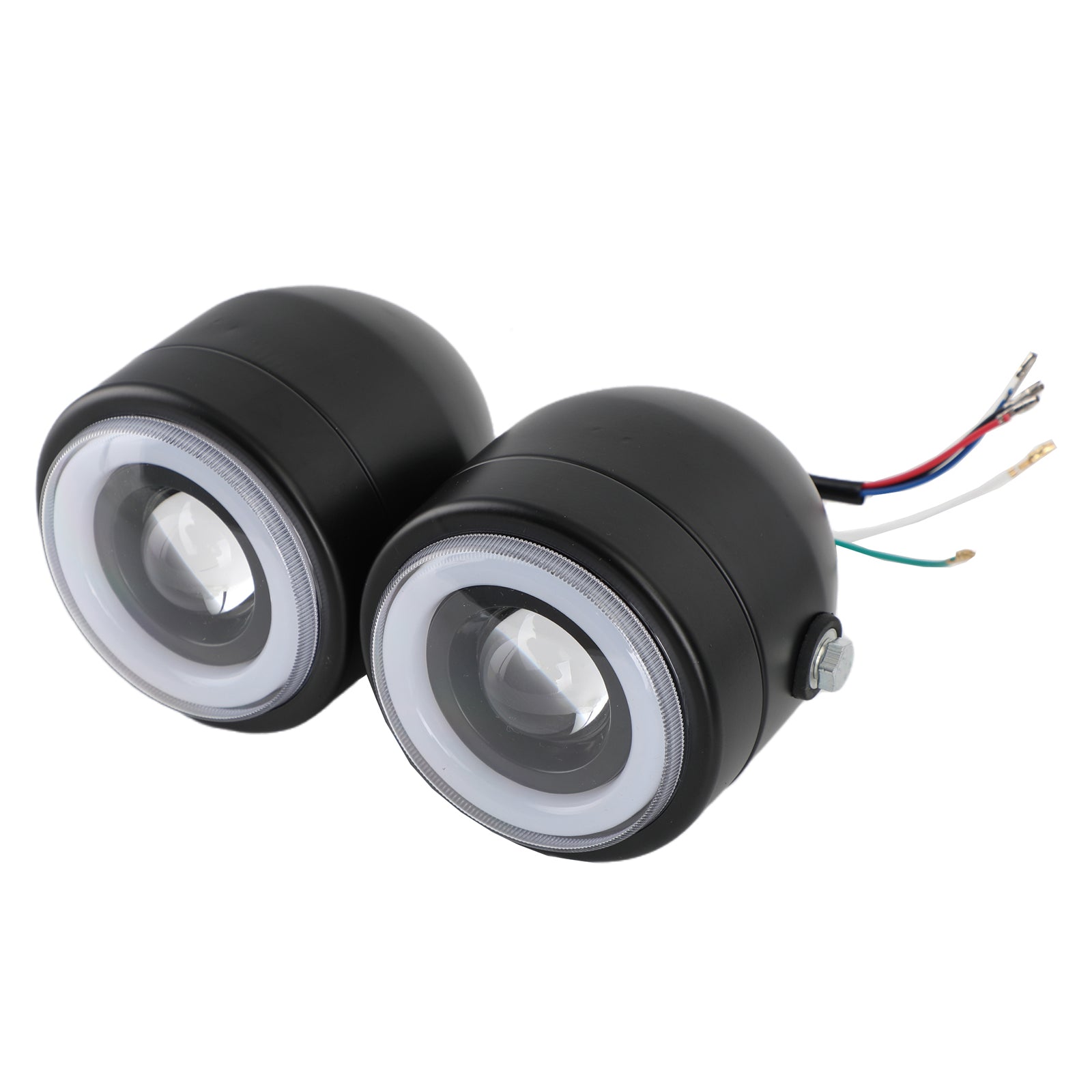 4.33인치 트윈 듀얼 LED 헤드라이트 유니버설 초퍼 바버 카페 레이서 오토바이 일반