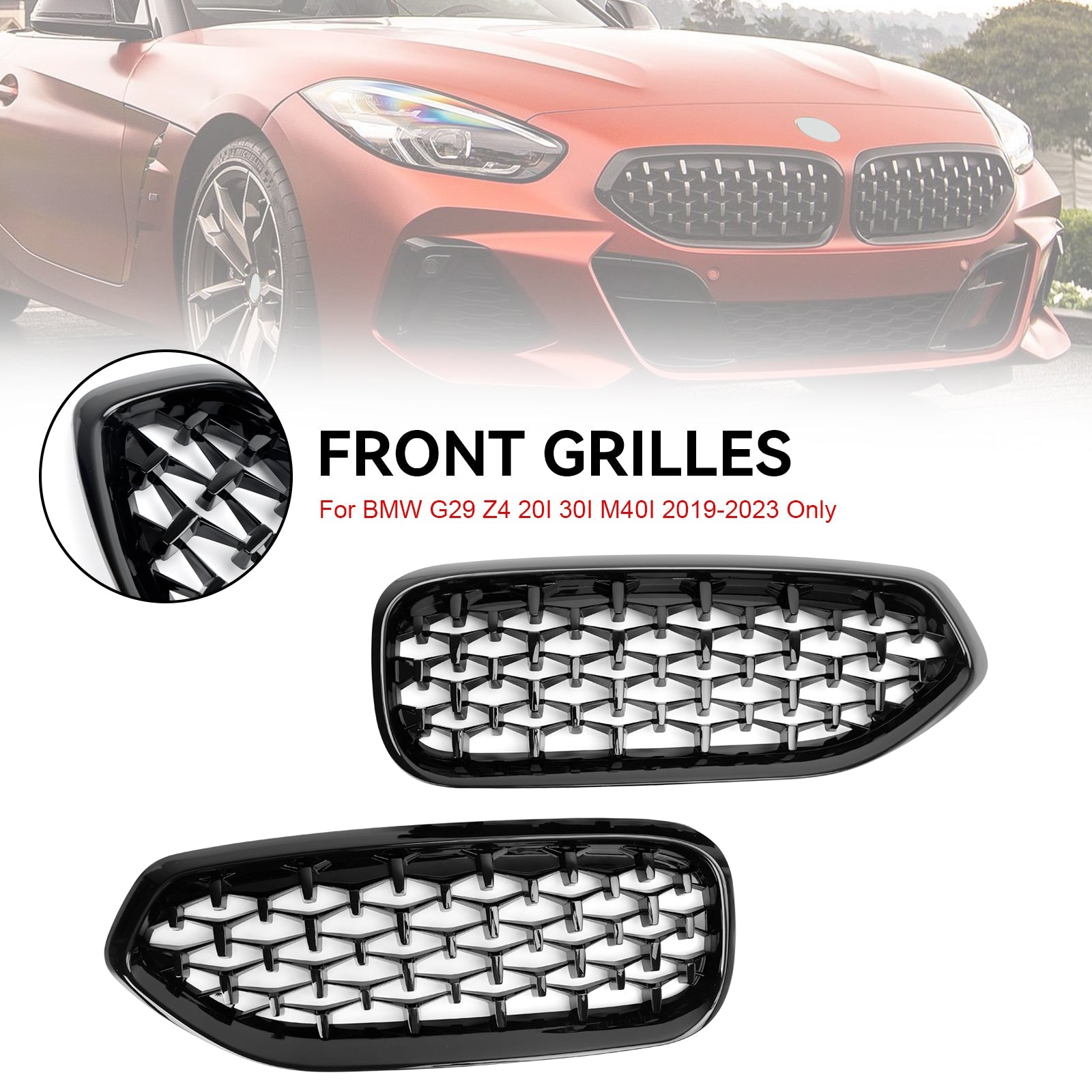 BMW G29 Z4 2019-2023 Diamond Style Gloss Black Front Kidney Grill Grille