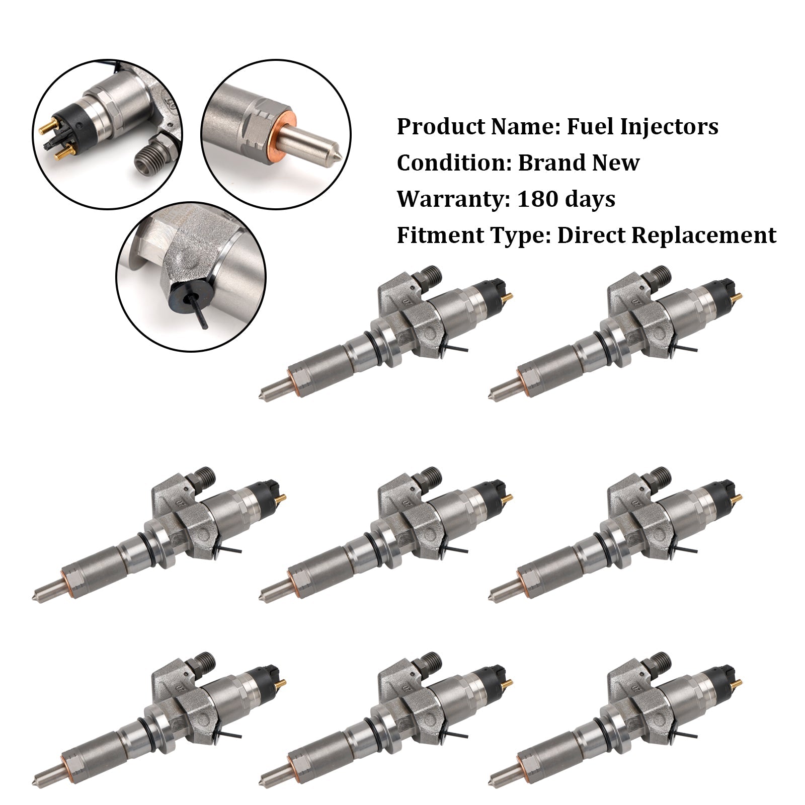 8PCS Fuel Injectors for Chevrolet Silverado 2500HD 3500HD 6.6L LB7 Duramax Diesel 2001-2004.5,for GMC Sierra 2500HD 3500HD 6.6L LB7 Duramax Diesel 2001-2004.5