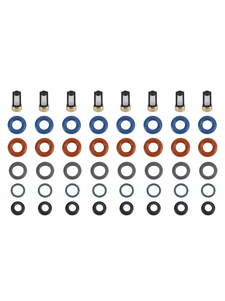 Volvo S80 XC90 4.4L 8PCS Fuel Injectors Repair Seal Kit Filter Cap FJ1073 85212247 1550589 86536080 024078918 55559397 1581552