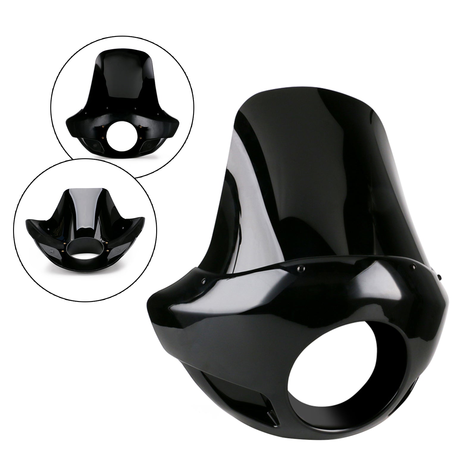 35mm-49mm Forks Most 5.75" Headlights Dyna Windshield Headlight Fairing