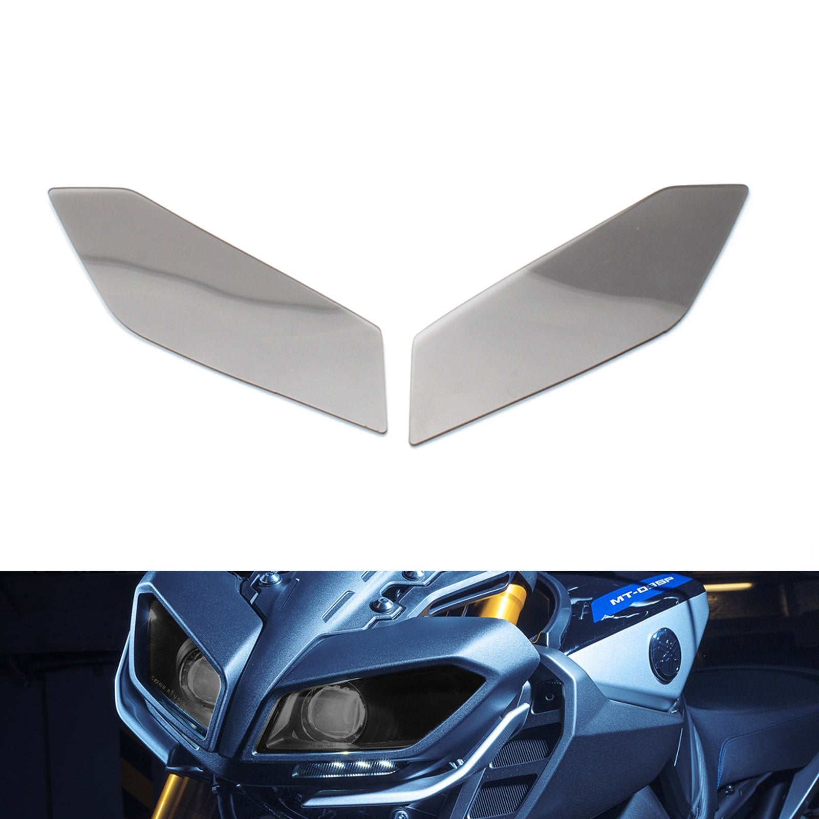 Protector de lente de faro delantero apto para Yamaha Mt-09 Mt 09 2017-2021 humo genérico
