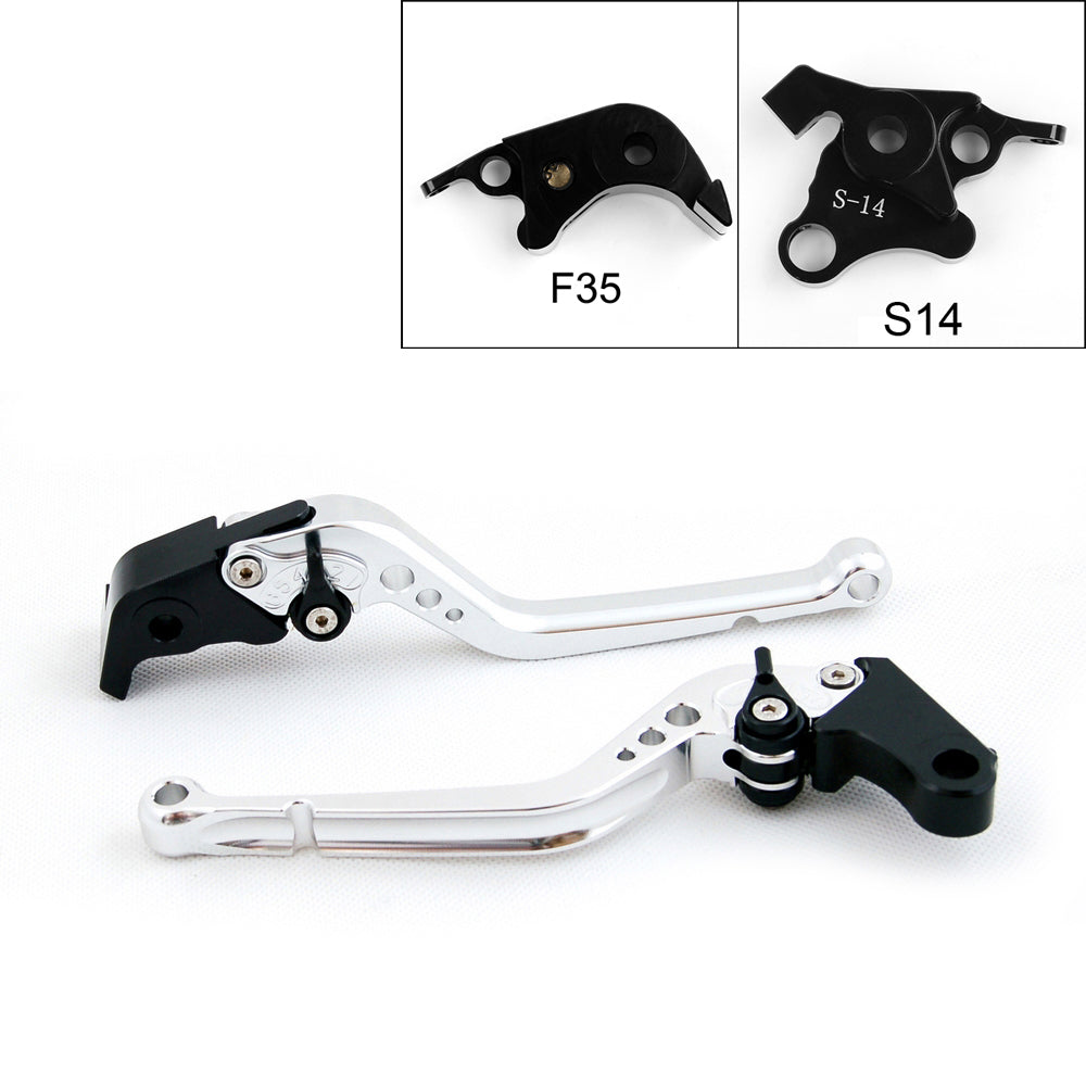 Long Brake Clutch Levers For Suzuki GSXR1000 GSXR 1000 2007-08 Black Generic