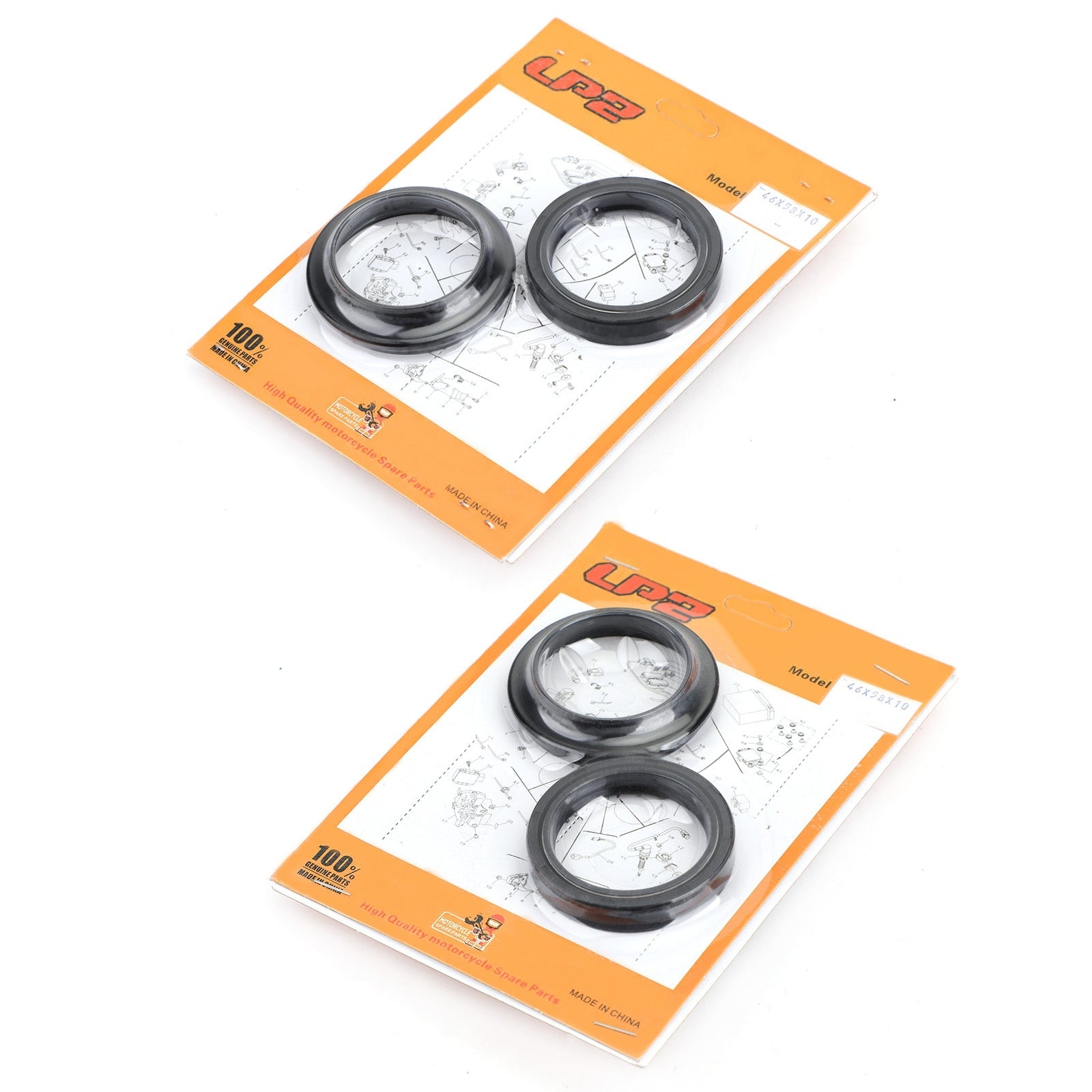 Fork Seal Dust Kit for Kawasaki ZX600 ZX636 Ninja ZX-6R ZZ-R600 ZX-9R 1998-2008