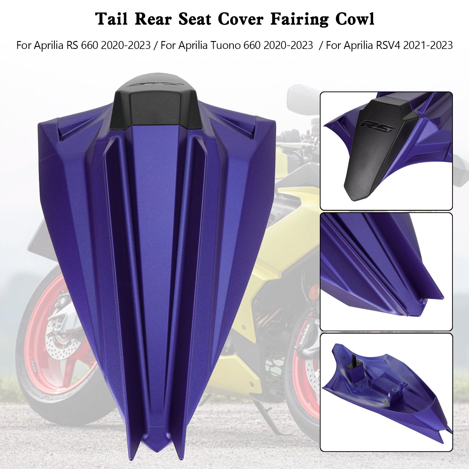 Rear Seat Cover Fairing Cowl For Aprilia RS660 Tuono660 2020-2024 Carbon Black Purple