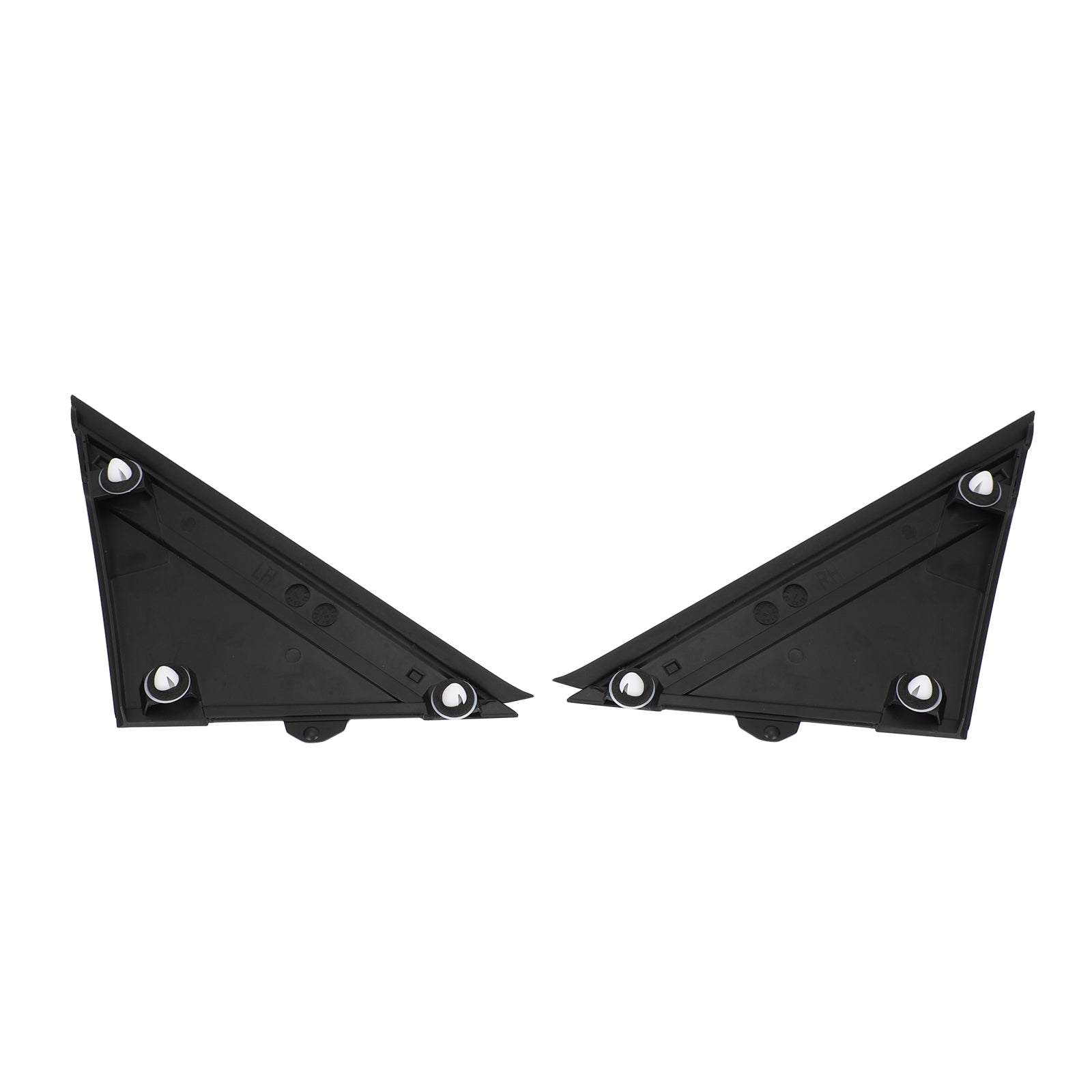 Gloss Black Left & Right Door Mirror Flag Cover Moldings For Fiat 500 2012-2017 Generic