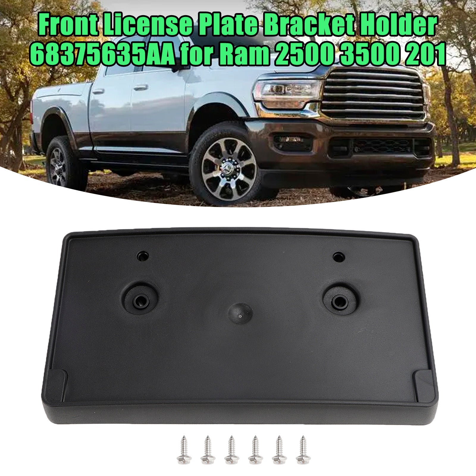 Front License Plate Bracket Holder 68375635AA for Ram 2500 3500 2018