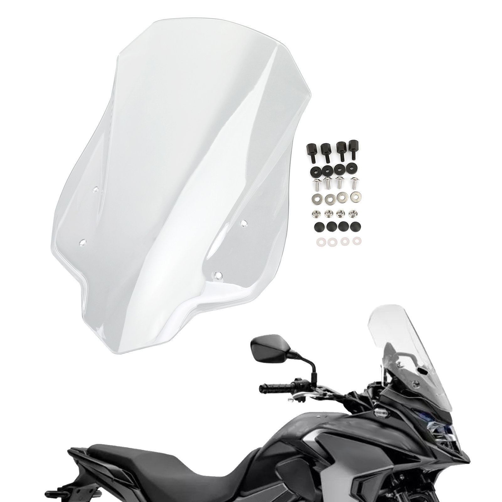 ABS Plastic Motorcycle Windshield Windscreen for Honda CB500X 2016-2023 Generic