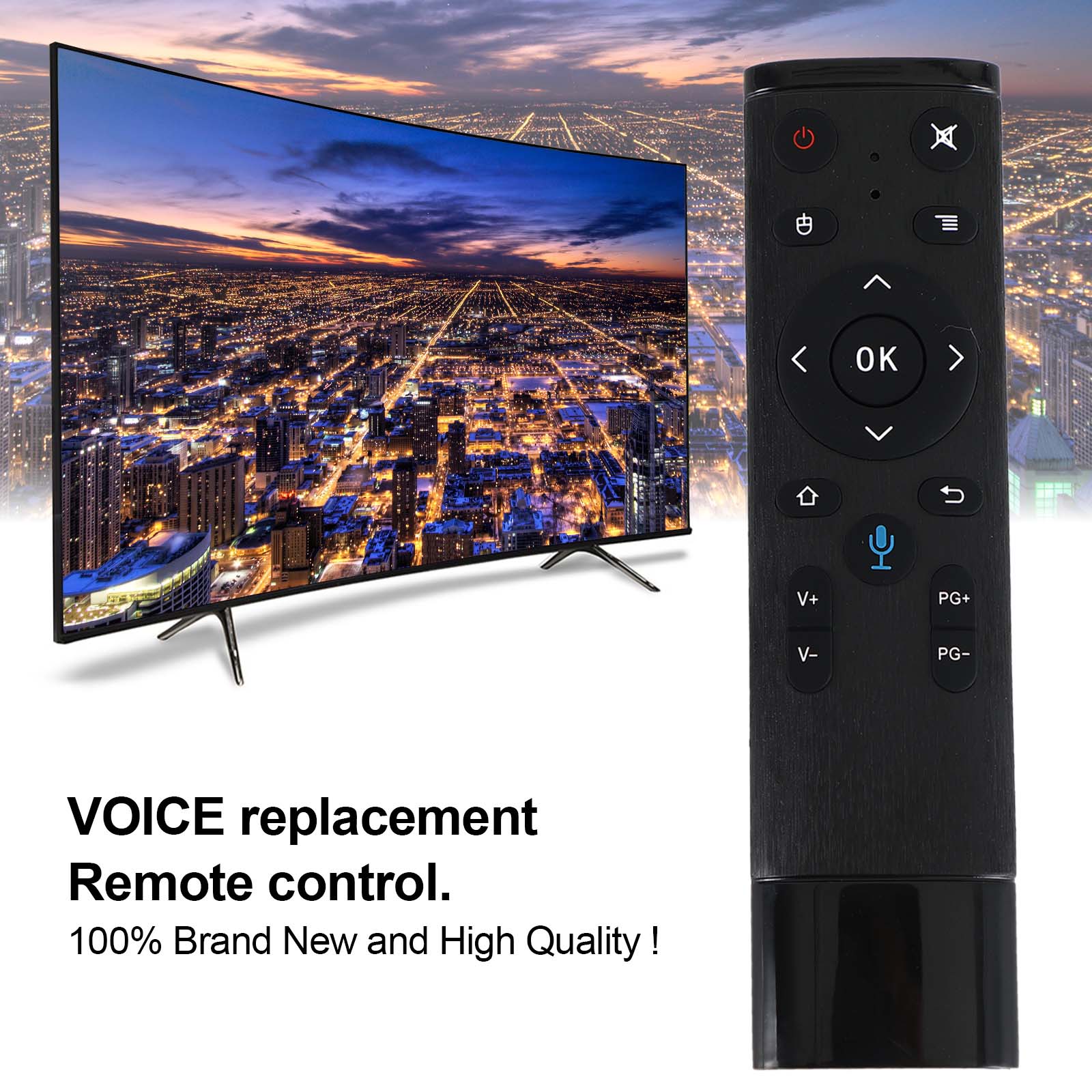 Q5 2.4GHz USB WiFi Air Mouse Gyro Voice Control remoto para PC PS4 Smart TV Box