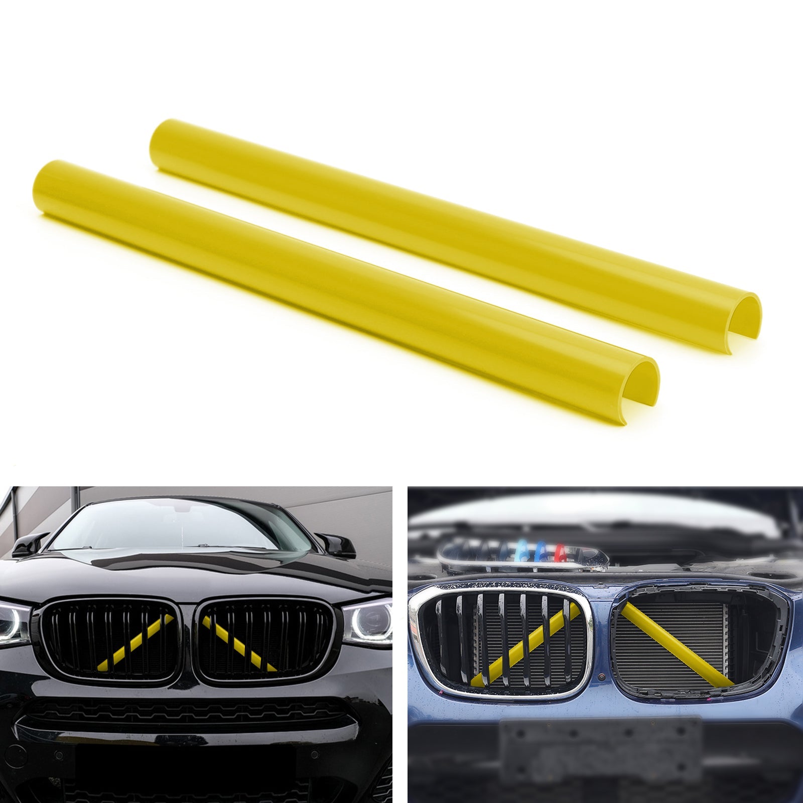 #D Color Support Grill Bar V Brace Wrap For BMW F25 F26 Blue Generic