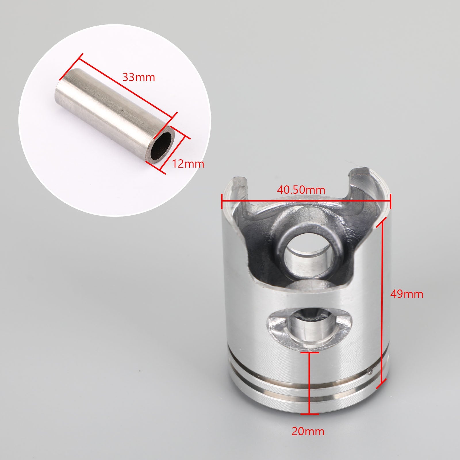 혼다 라이브 디오 ZX50 토픽 WW50 리드 NH50 STD(40mm) 0.25MM(40.25mm) 0.50MM(40.50mm) 보어 크기 일반용 피스톤 링 핀 클립 키트