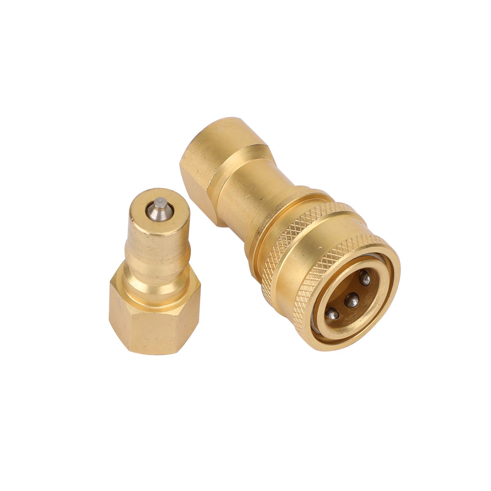 1 Sets 1/4" NPT ISO 7241-B Quick Disconnect Hydraulic Couplings/Couplers Brass