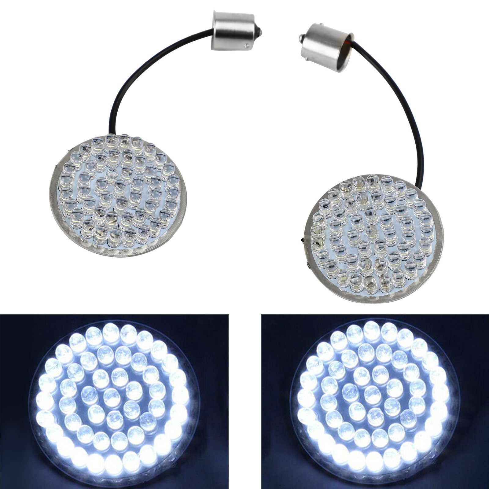 1156 Rear LED Turn Signal Insert Lights for Dyna Touring Street Road Glide 883 Generic