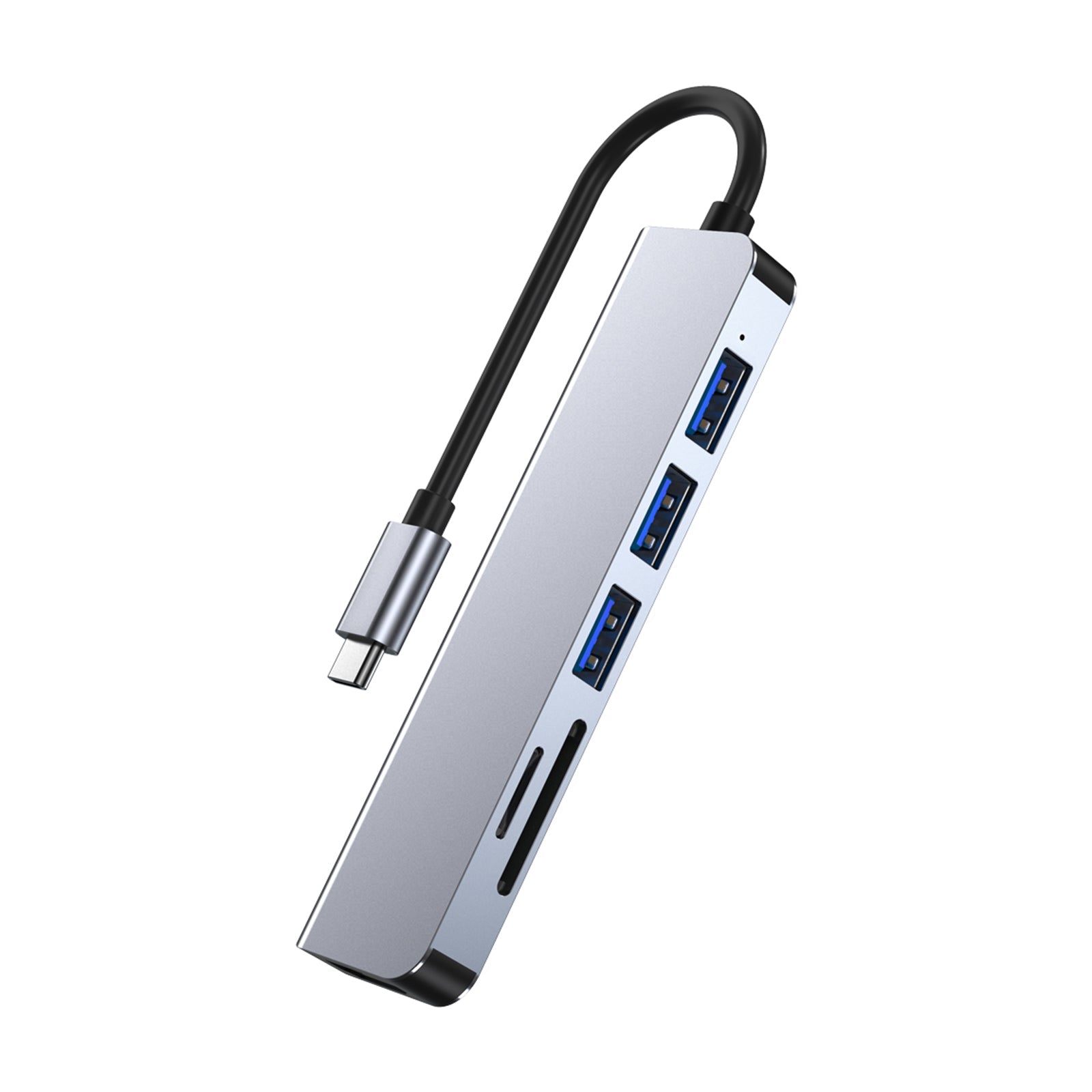 6 en 1 USB-C Tipo C Salida HD 4K USB 3.0 HD Adaptador HUB Base multifunción