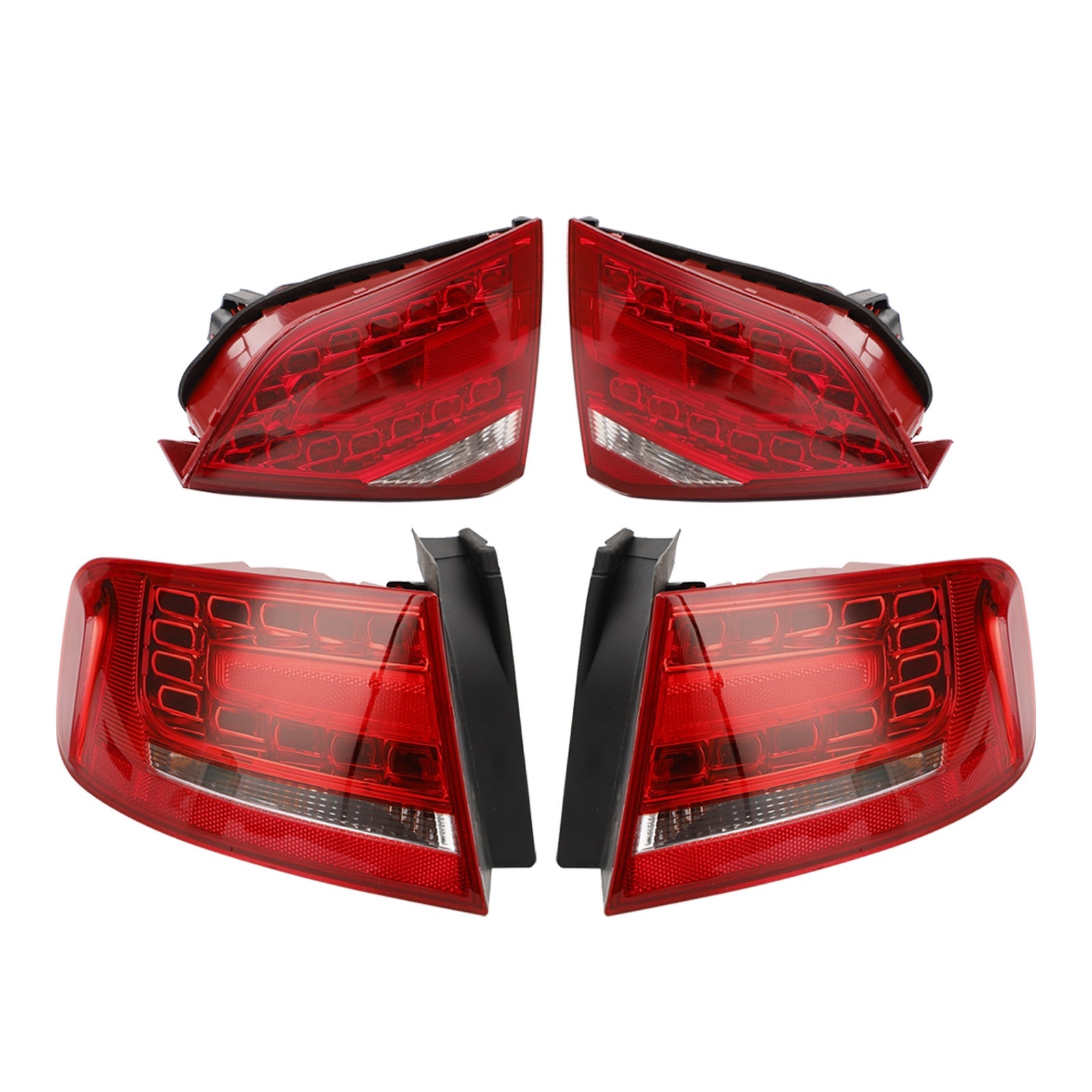 Audi A4 2009-2012 4pcs Outer+Inner Trunk LED Tail Light Lamp
