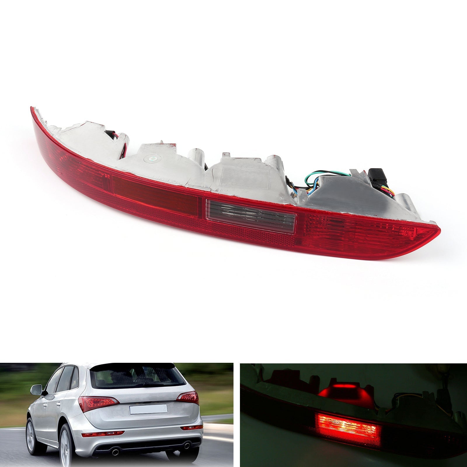 1x L/R Rear Lower Tail light Reverse Lamp Bumper Light with 4 bulbs For Audi Q5 2009-2015 Generic CA Market