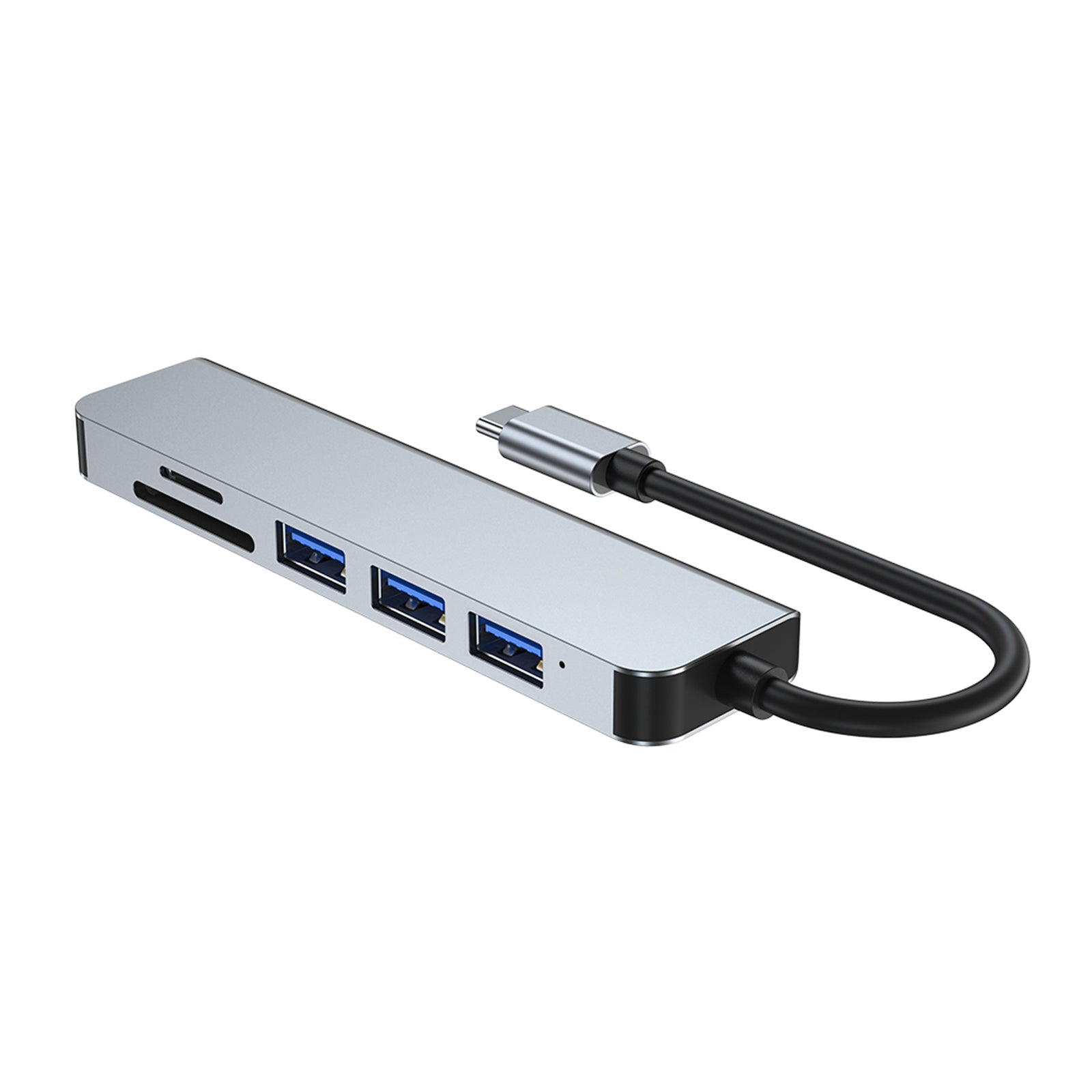6 en 1 USB-C Tipo C Salida HD 4K USB 3.0 HD Adaptador HUB Base multifunción