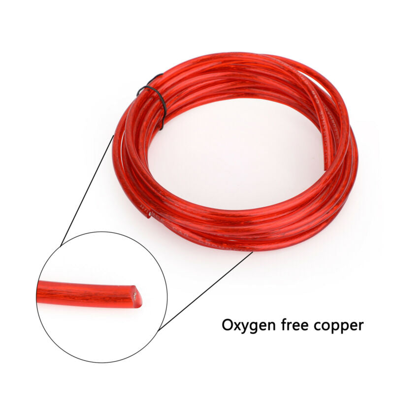 Wire Sub Car Amplifier RCA FUSE Wiring 1500W Amp 10 GAUGE Audio Wiring Kit Cable