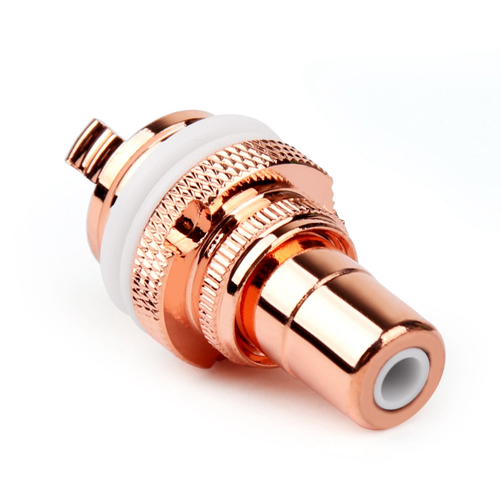 4PCS White RCA Female Socket Chassis Connector High Quality Copper Jack