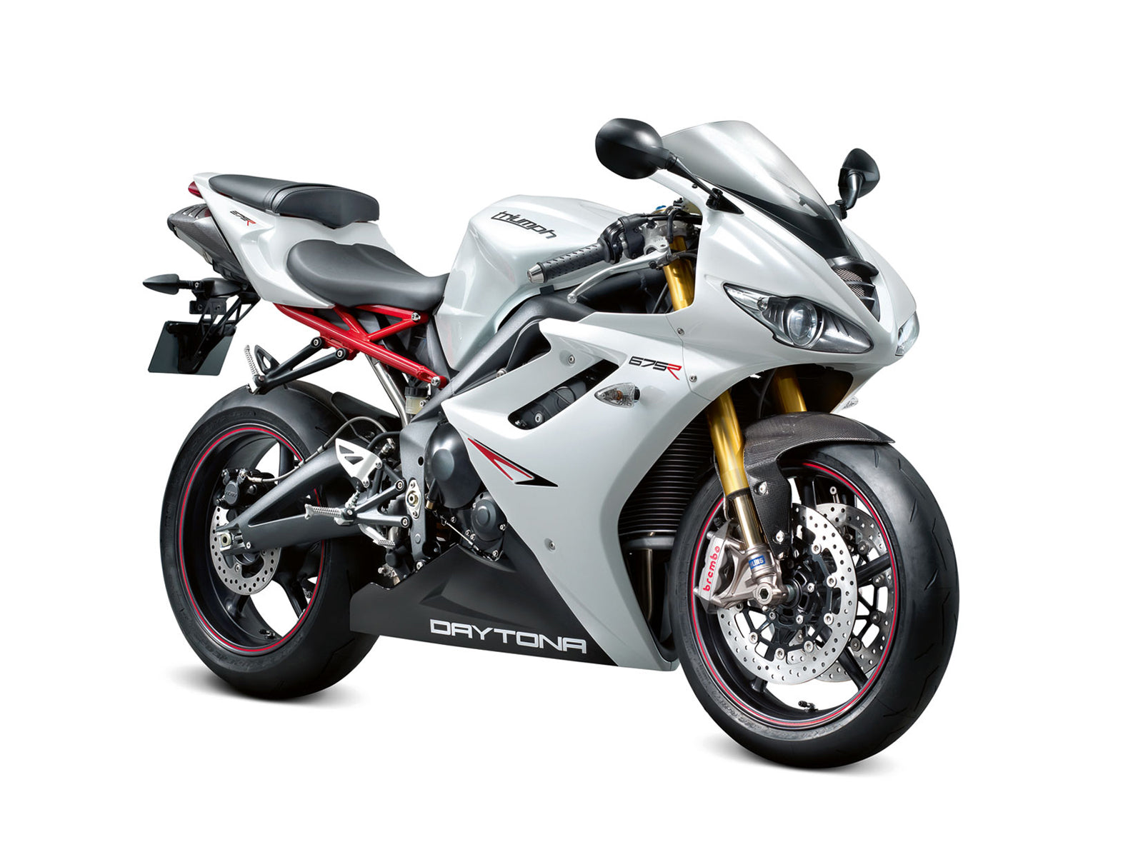 Fairings 2009-2012 Triumph Daytona 675 White Black Daytona Generic