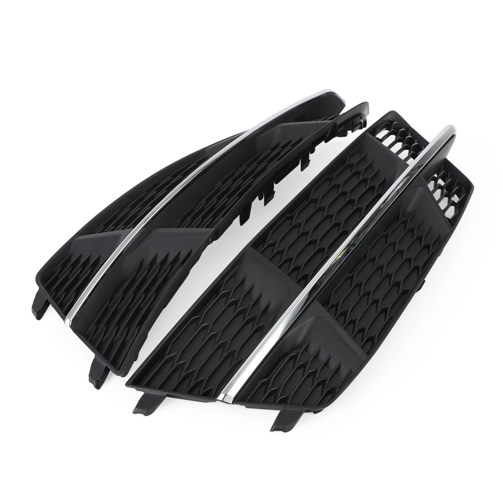 Front Bumper Lower Grille Grill Fit Audi A6 C7 S-Line 2016-2018 Black Chrome Generic