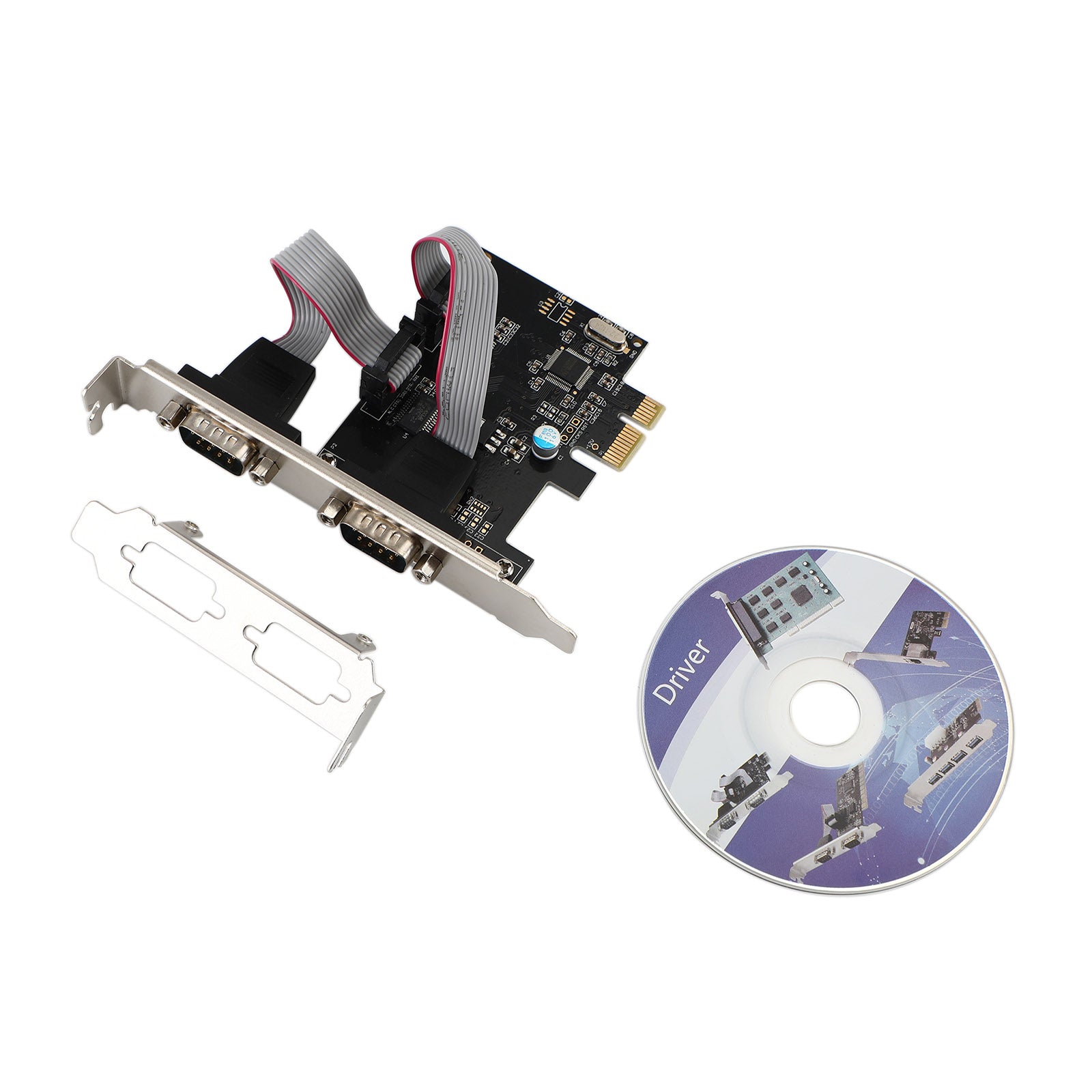 Tarjeta adaptadora de placa extensora PCIE a RS232 Dual Serial WCH382 Chip PCI-Express