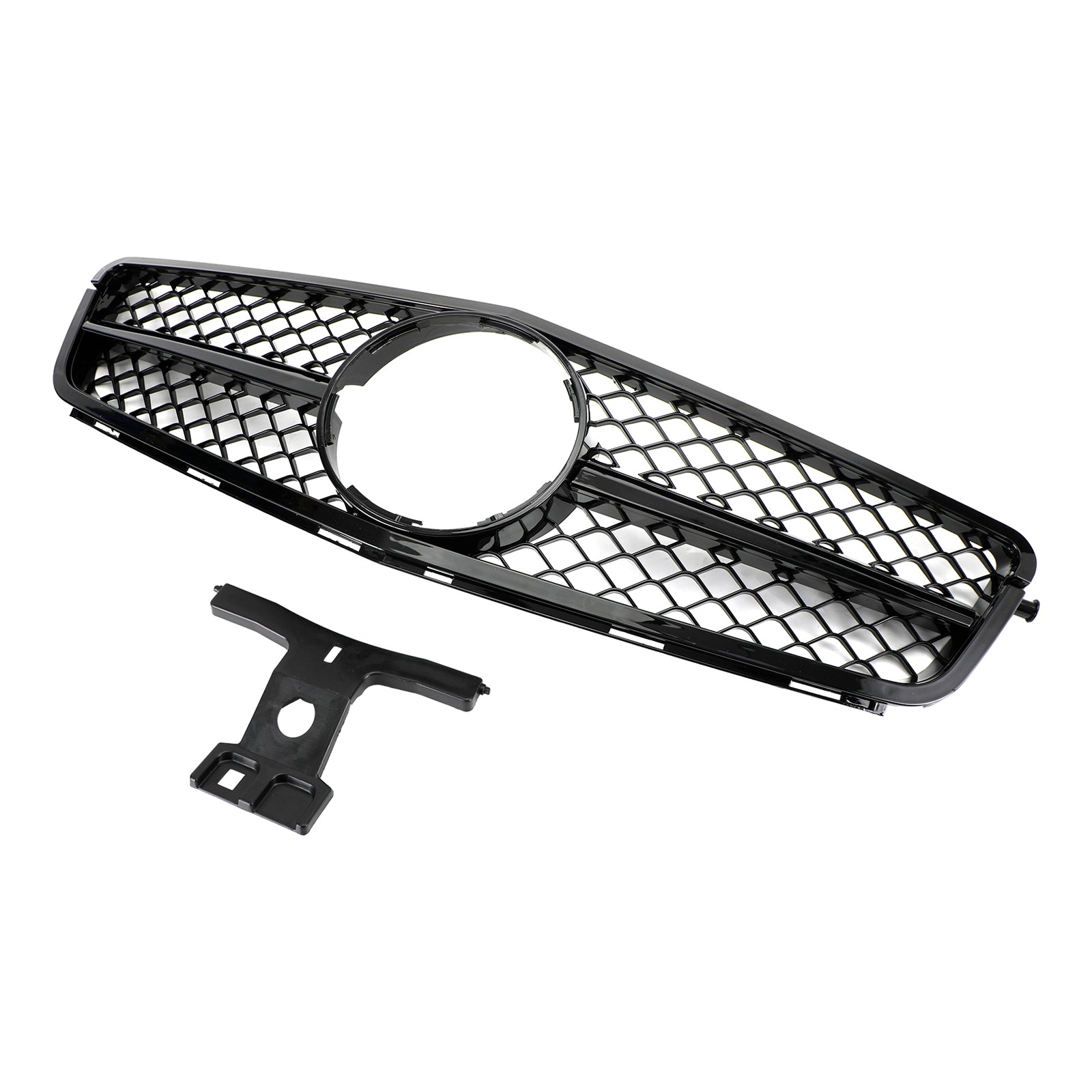 C63 스타일 글로스 블랙 그릴은 C-클래스 벤츠 W204 C300 C350 2008-2014에 적합합니다.