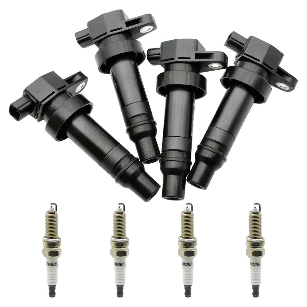 2012-2016 현대 Veloster Kia Rio 1.6L L4 4X 점화 코일 +점화 플러그 UF636