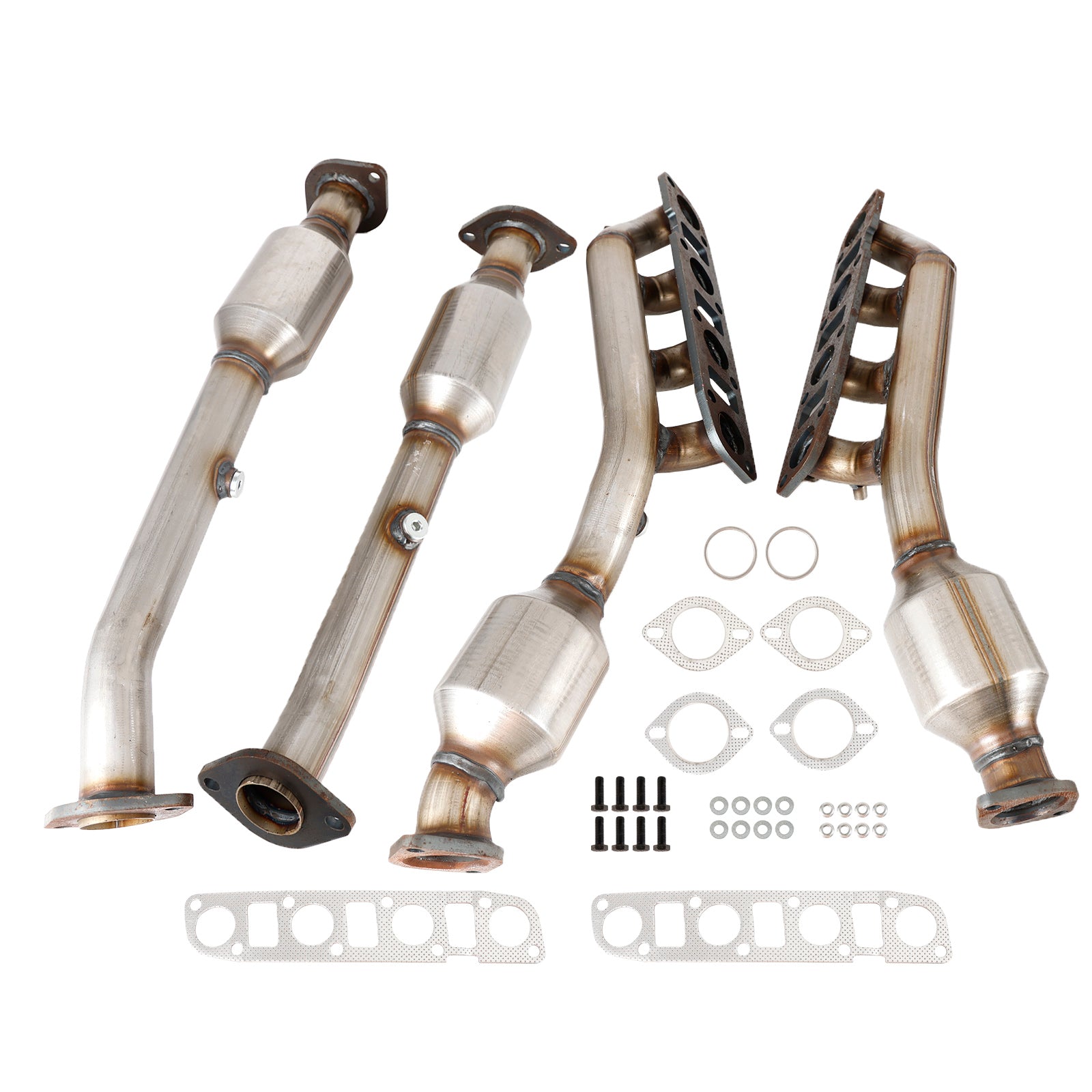 Manifold Catalytic Converters Front & Rear All 4 For Nissan Titan 5.6L 2004-2015