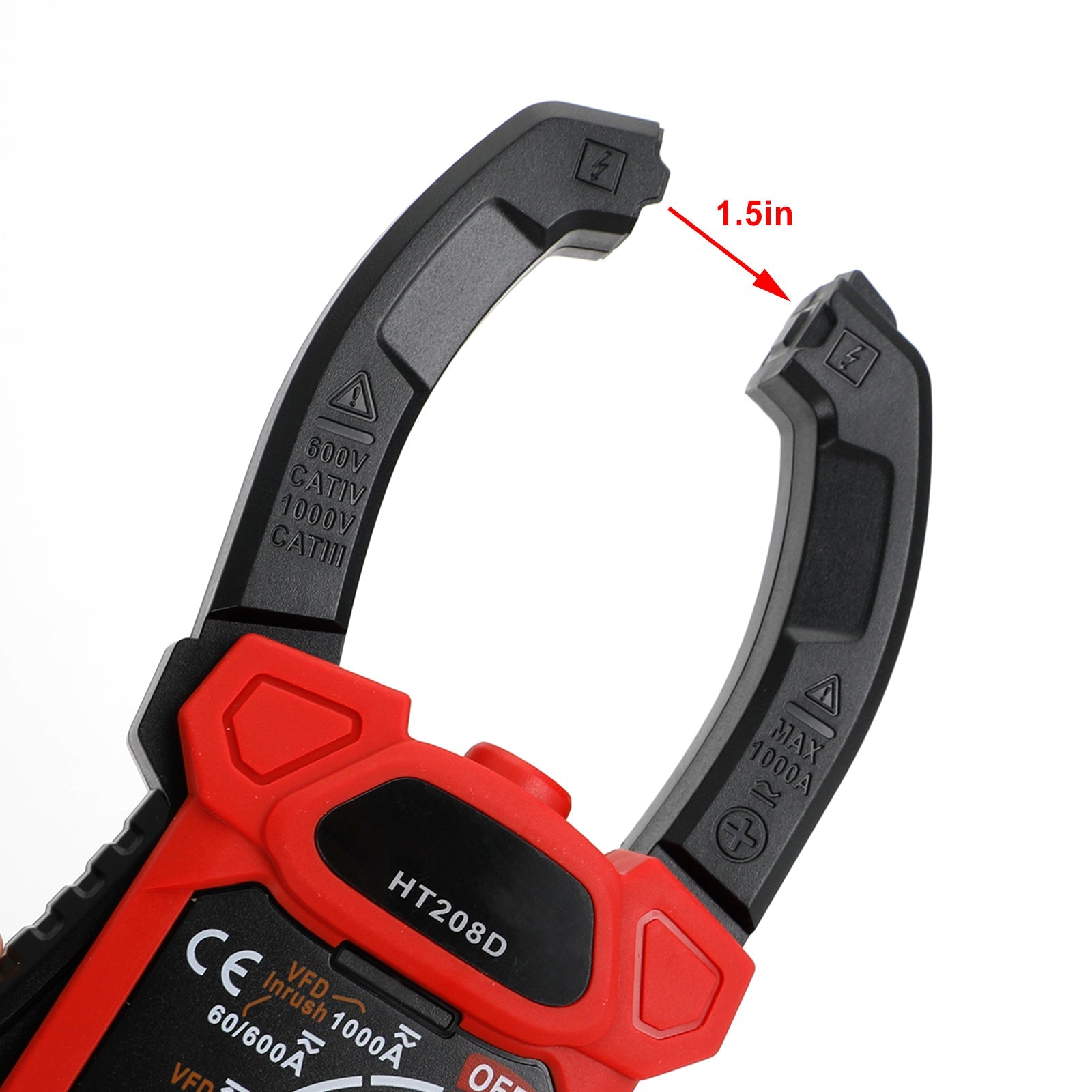 HT208D Clamp Meter AC DC 6000 Counts Current Voltage Resistance Tester