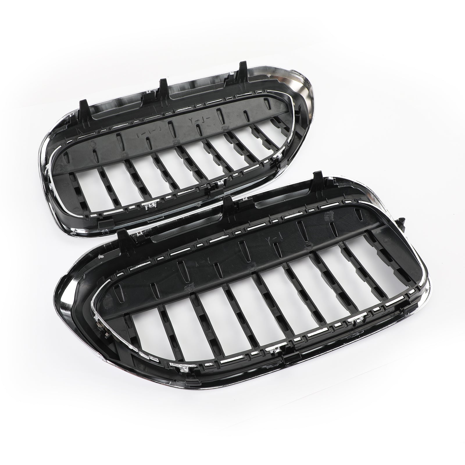 BMW 5 시리즈 G30 G38 2017-2019 일반용 크롬 다이아몬드 스타일 프론트 그릴 페어