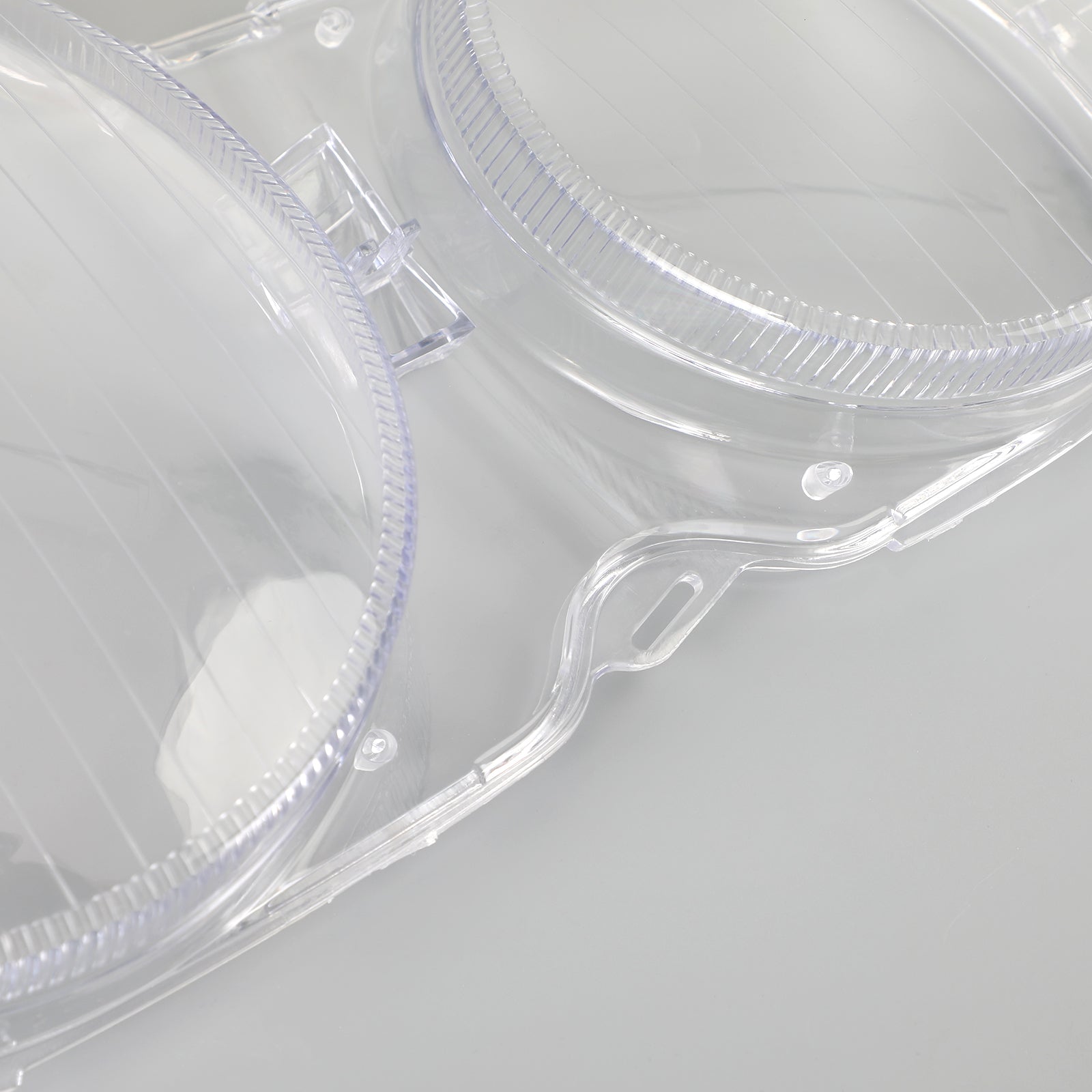 Mercedes E Class W210 1996-2002 Left + Right Headlight Lens Plastic Cover Shell