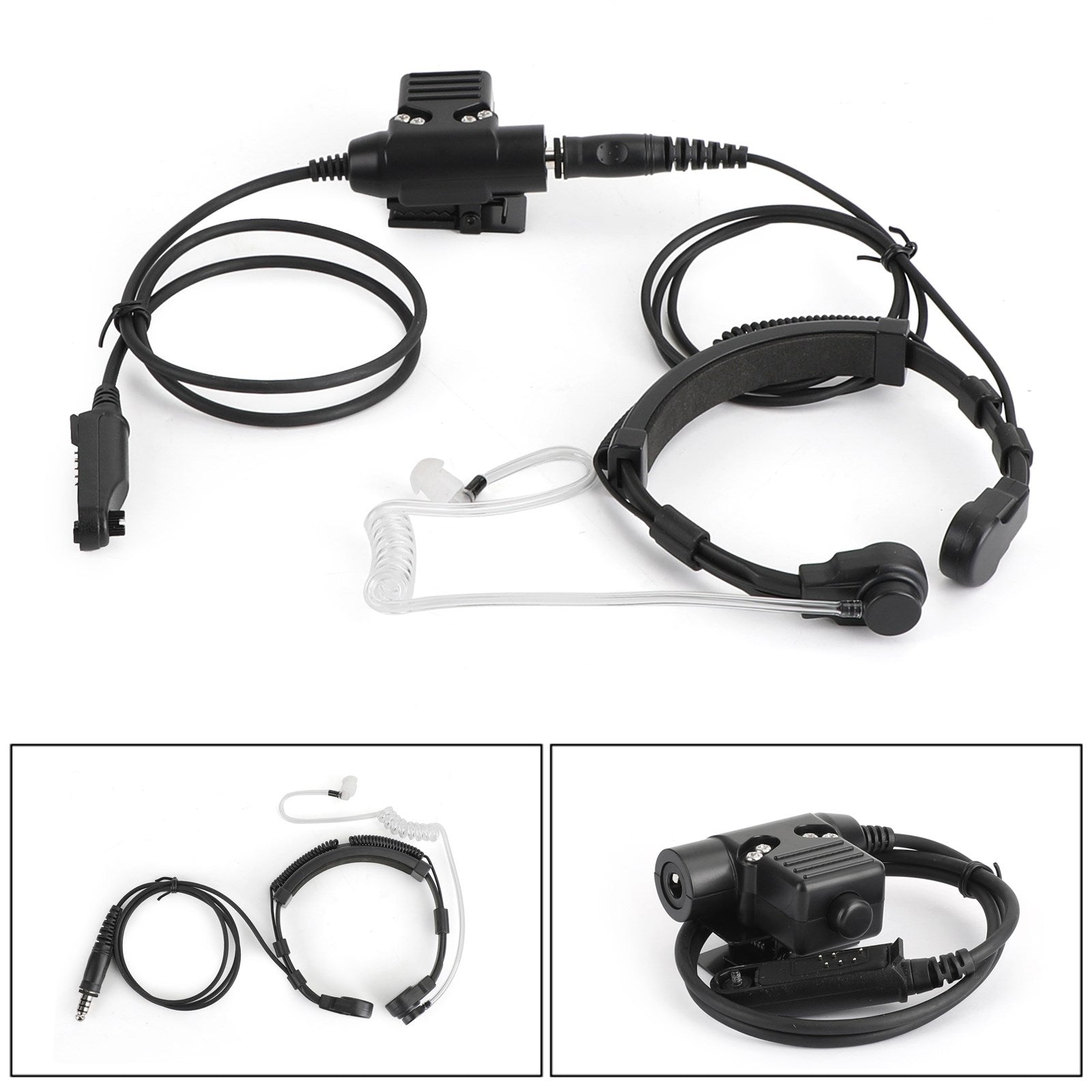 Waterproof Hands-Free Throat Mic – Compatible with BaoFeng BF-UV9R, BF-UV9Rplus