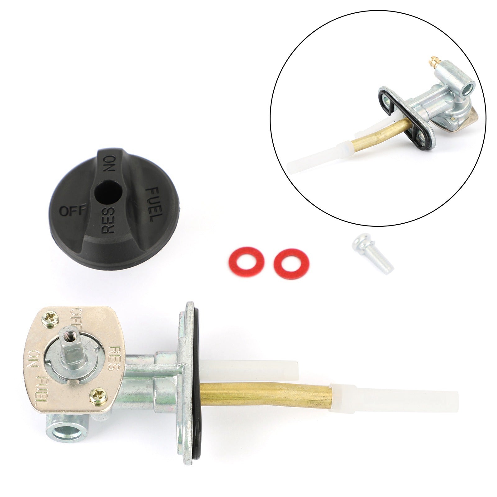 VÁLVULA DE COMBUSTIBLE PETCOCK apto para Arctic Cat 250 300 400 454 500 2x4 4x4 0470-344 Genérico