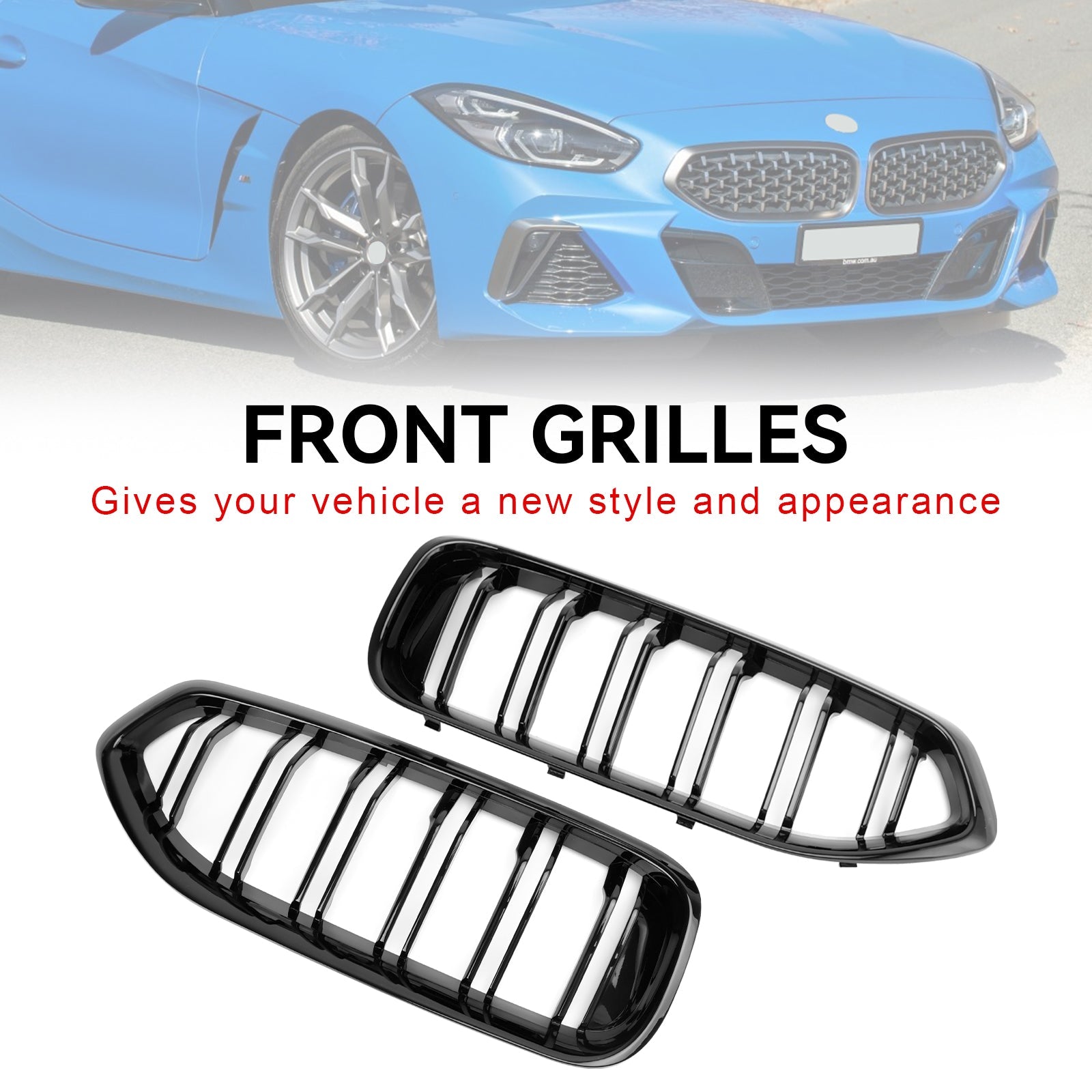 BMW G29 Z4 20I 30I M40I 2019-2023 Parrilla frontal tipo riñón negra brillante