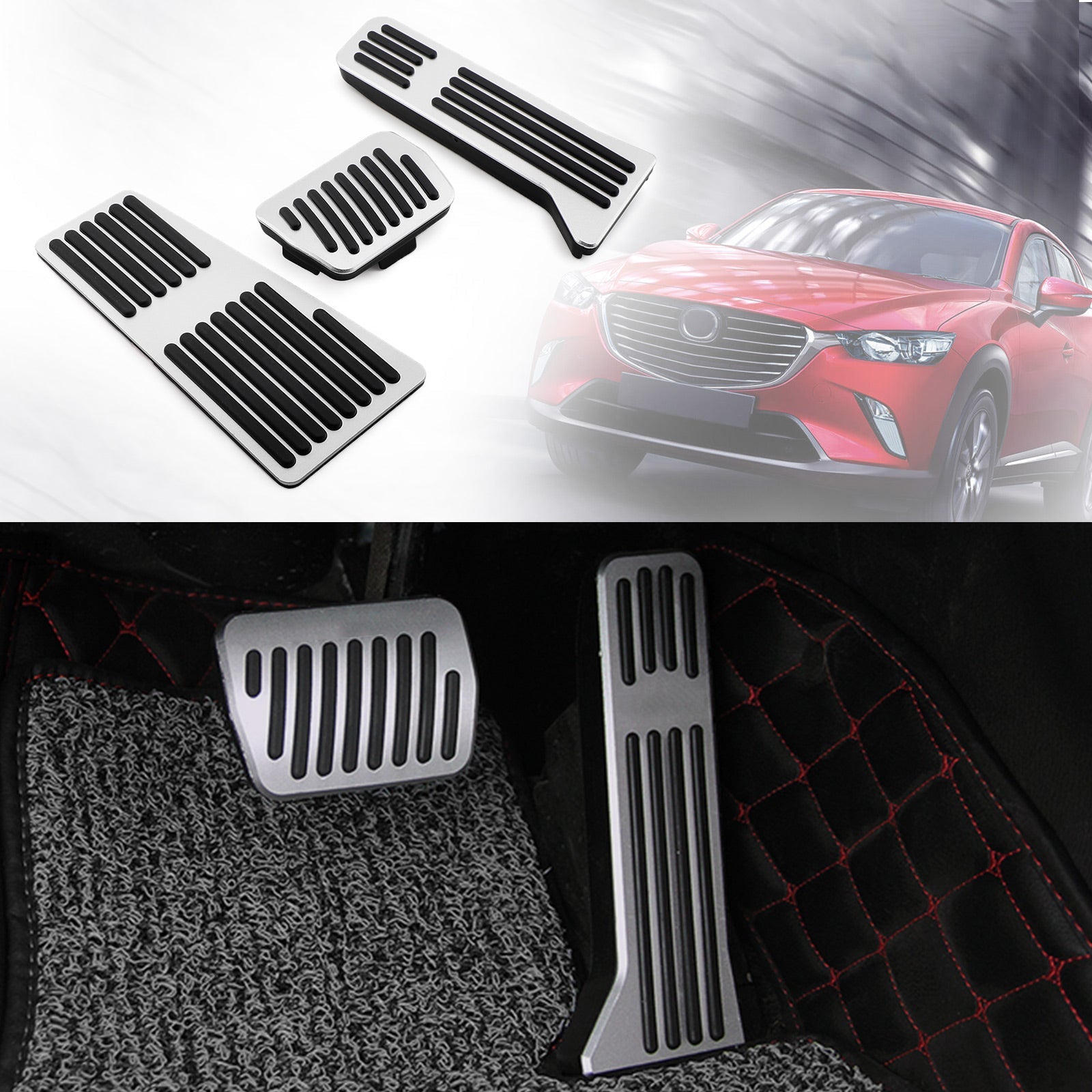 Almohadillas para reposapiés, accesorios para Pedal de freno de combustible para Mazda 3 6 CX-3 CX-5 genérico