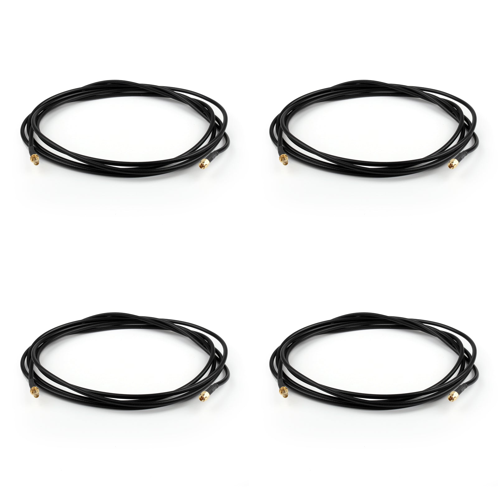 4Pcs 3m RG58 Cable SMA Male Plug to SMA Female Jack RF Pigtail Jumper 10ft