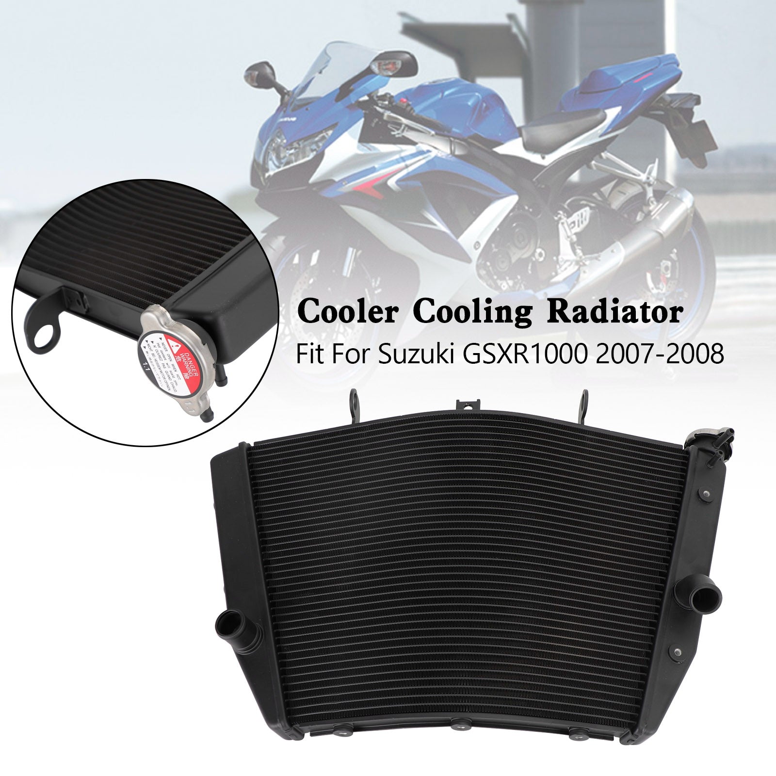 Refrigeración del radiador de aluminio Suzuki GSXR1000 GSX-R 1000 K7 2007-2008