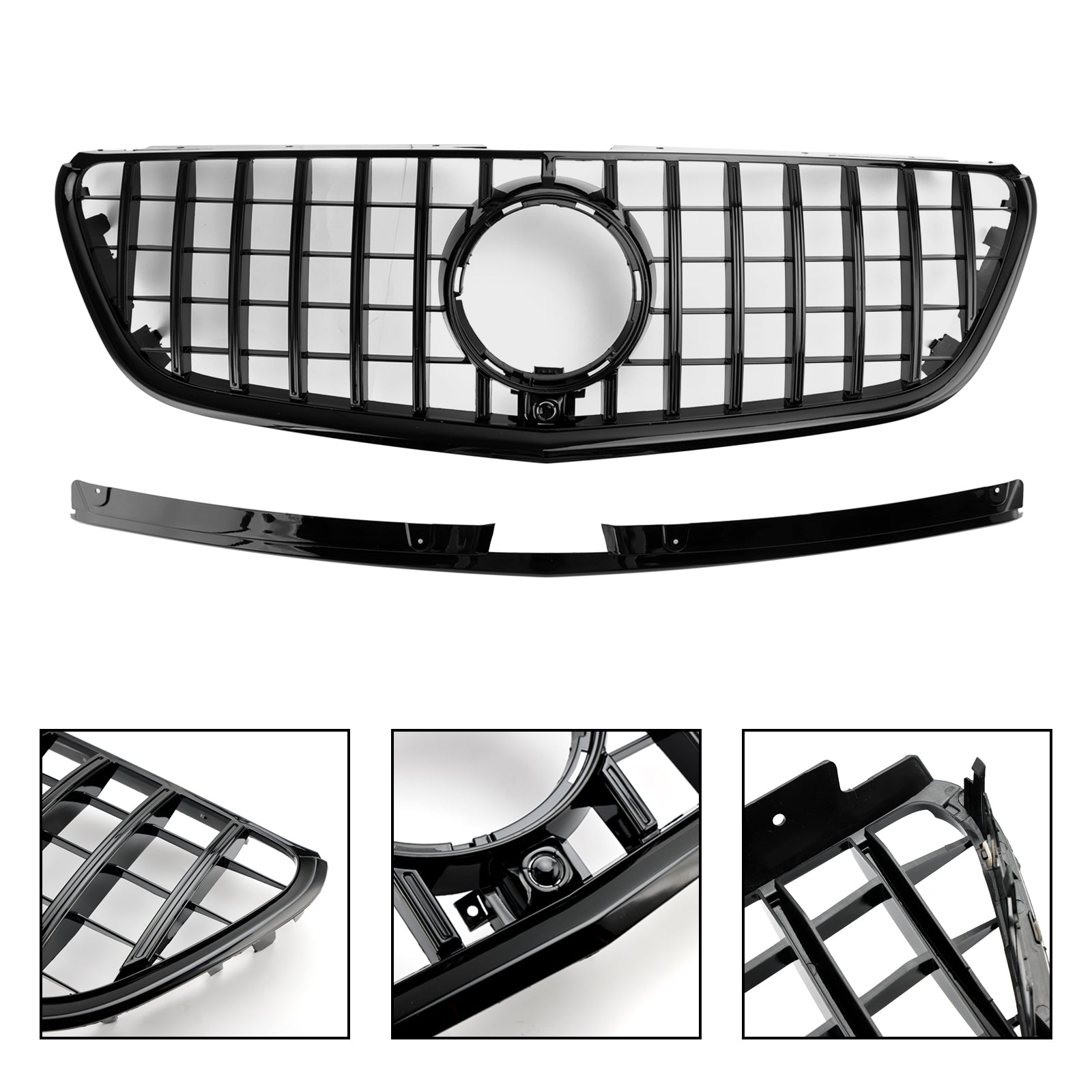 Mercedes Vito W447 2015-2019 GT Stlye Gloss Black Front Bumper Grill Grille